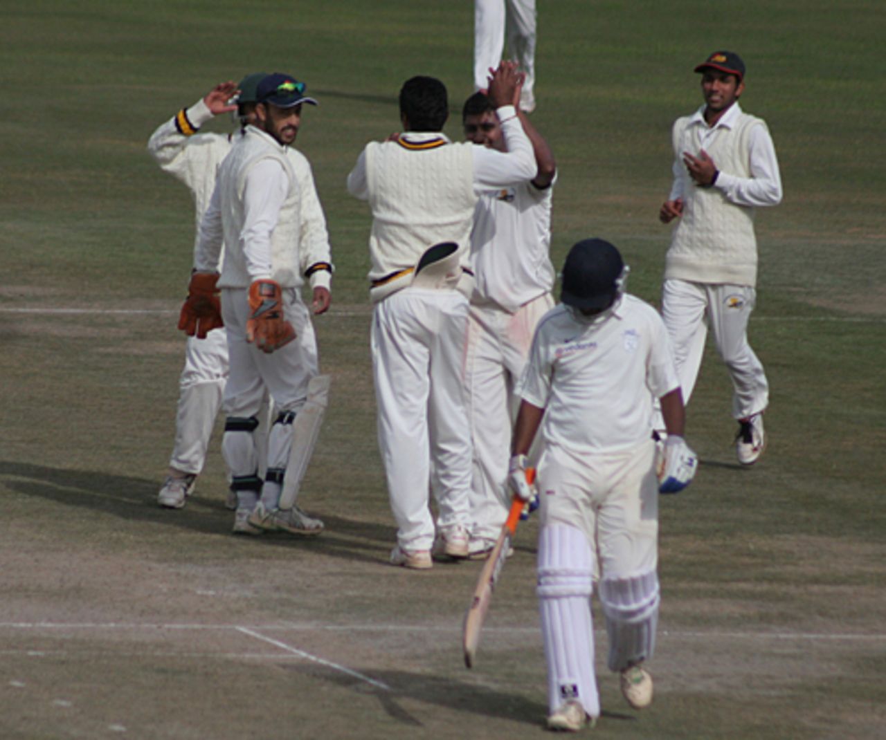 Himachal Pradesh players celebrate an Orissa wicket, Himachal Pradesh v Orissa, Ranji Trophy Super League, Group A, Dharamsala, December 16, 2009