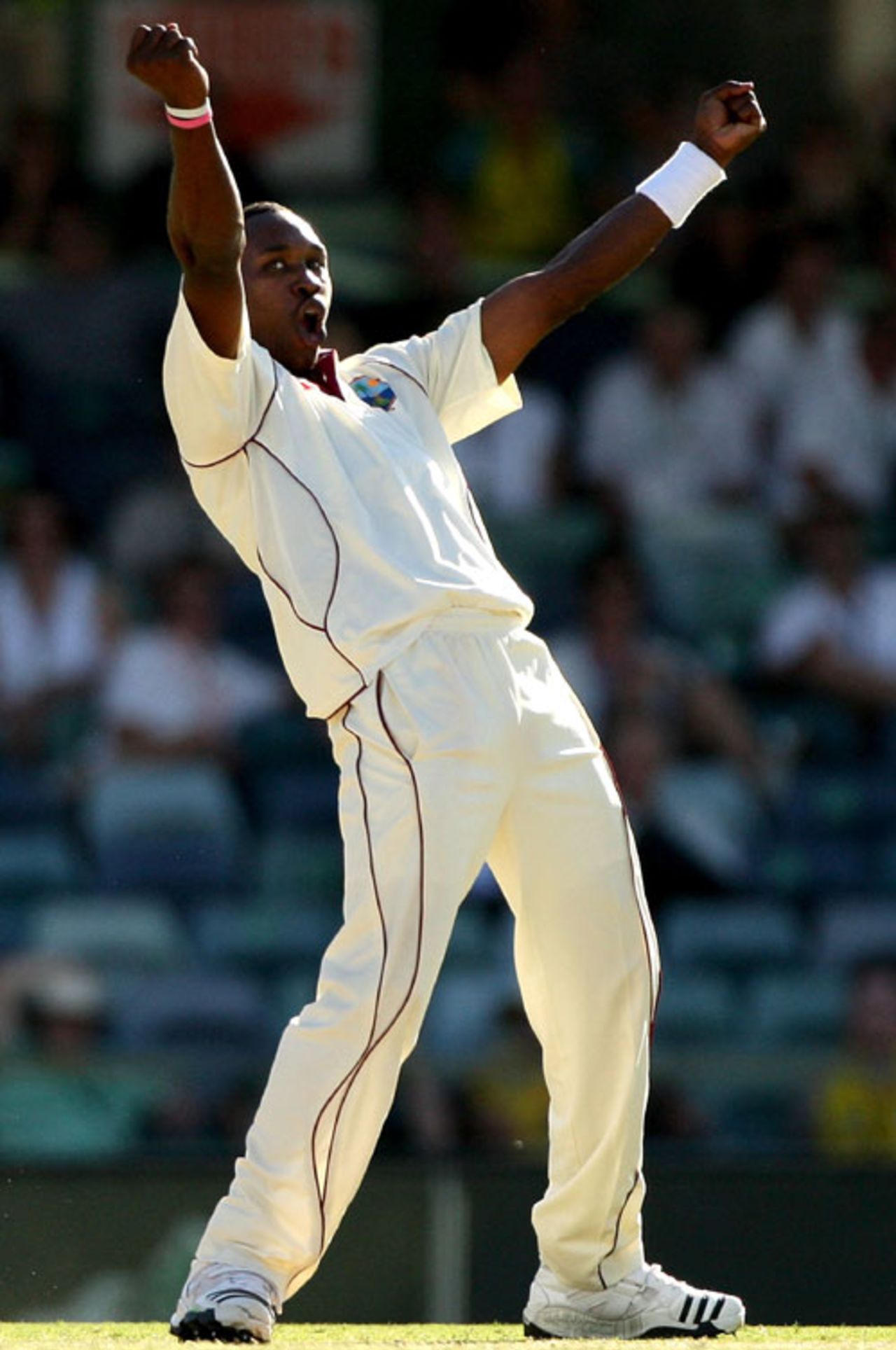 Dwayne Bravo is happy to remove Marcus North, Australia v West Indies, 2nd Test, Perth, 18 December, 2009