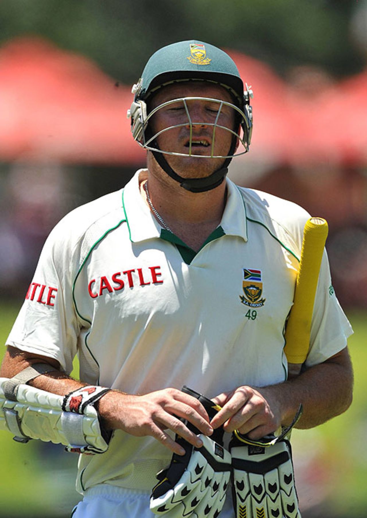 Graeme Smith failed for the second time in the match, bowled by Graham Onions for 12, South Africa v England, 1st Test, Centurion, 4th day, December 19, 2009