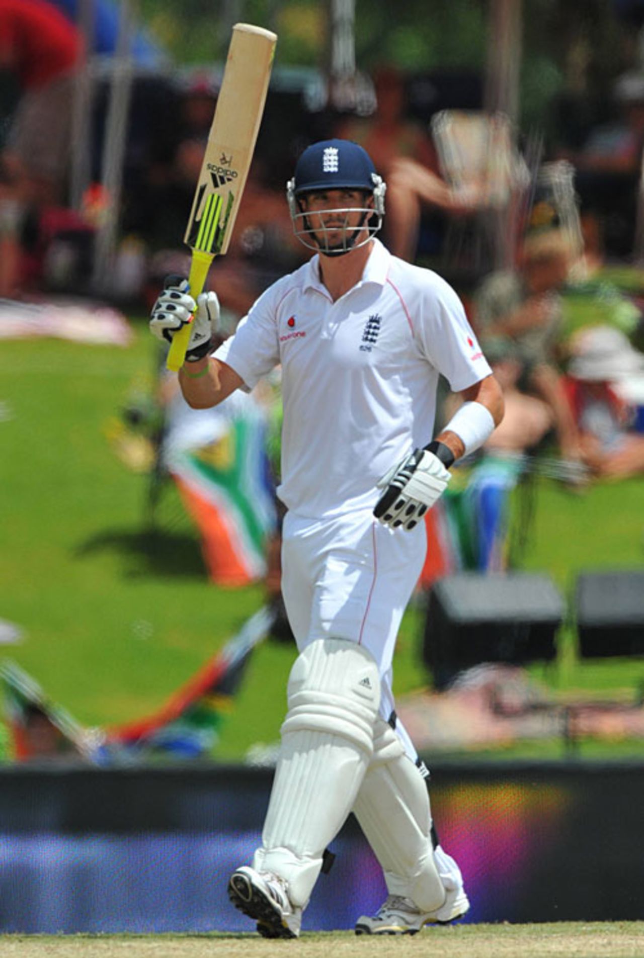 Kevin Pietersen completed his fifty from 76 balls, South Africa v England, 1st Test, Centurion, 5th day, December 20, 2009