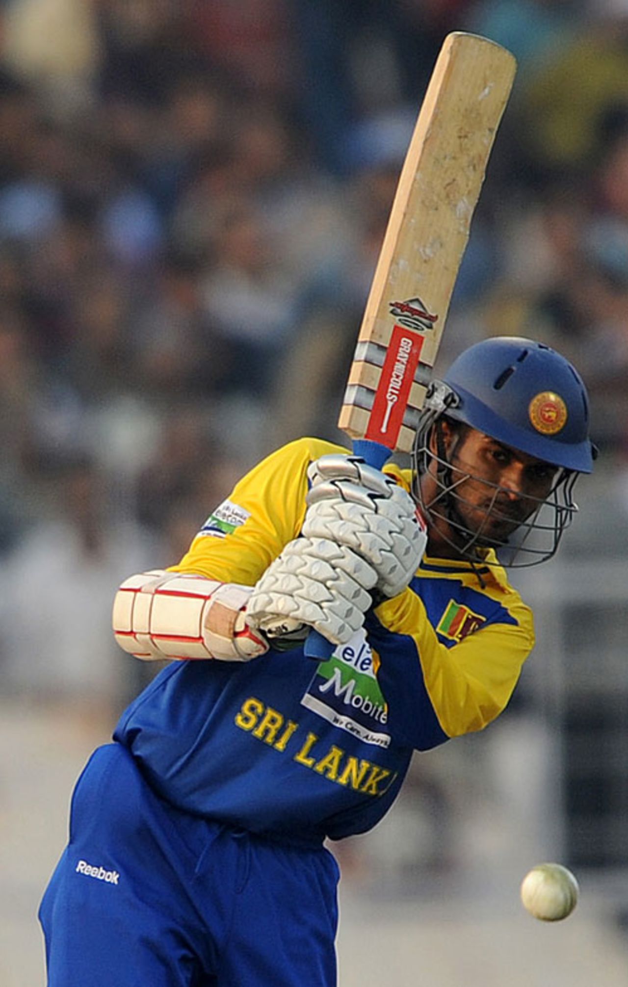 Upul Tharanga hits straight past the bowler, India v Sri Lanka, 4th ODI, Kolkata, December 24, 2009