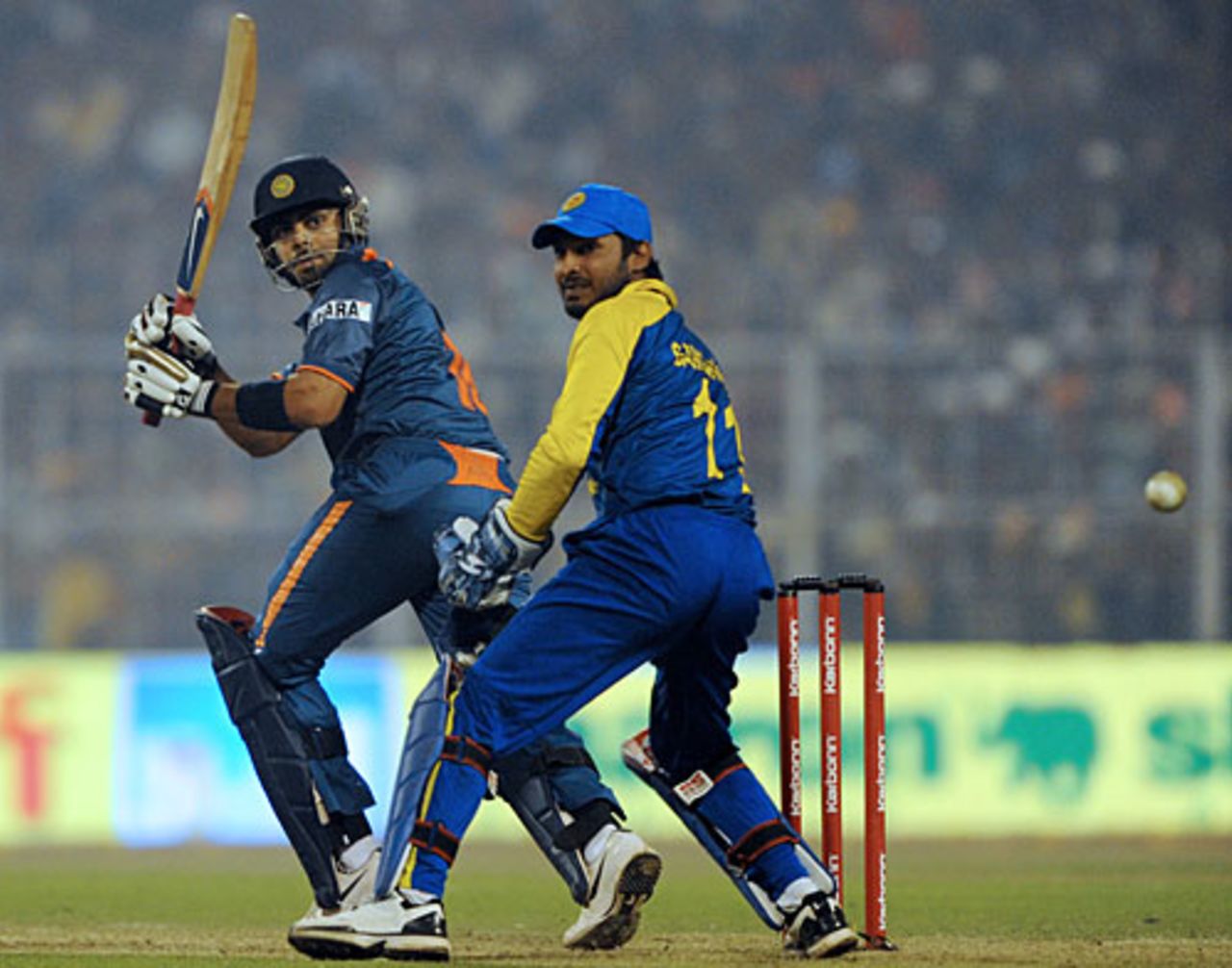 Virat Kohli flicks it fine, India v Sri Lanka, 4th ODI, Kolkata, December 24, 2009