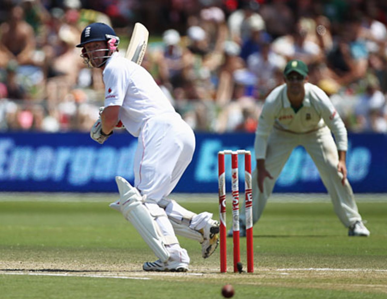 Paul Collingwood worked the ball around well and helped set up a good position for England, South Africa v England, 2nd Test, Durban, December 28, 2009 
