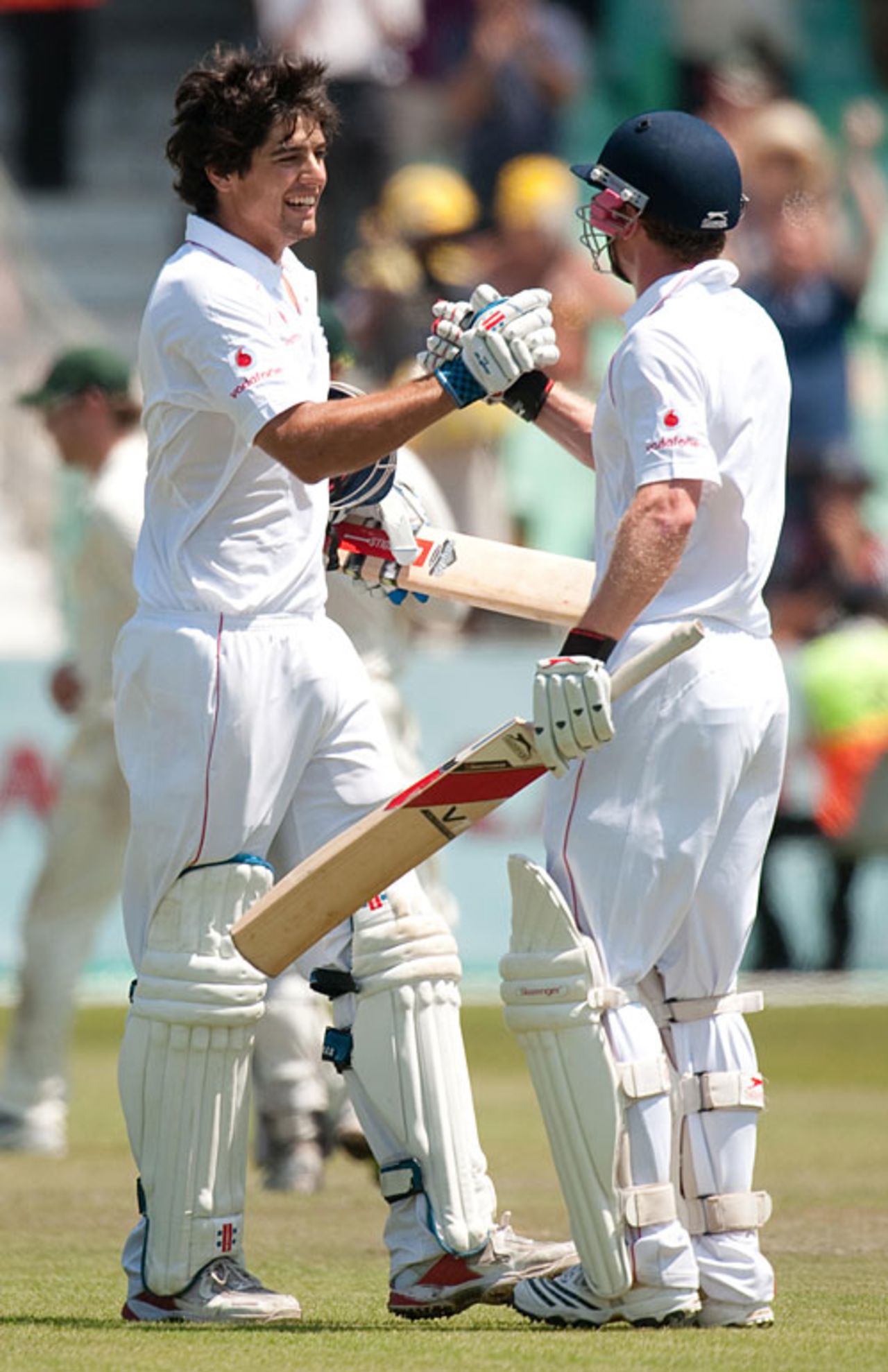 Paul Collingwood and Alastair Cook shared a 142-run partnership to lay a foundation for England, South Africa v England, 2nd Test, Durban, December 28, 2009 