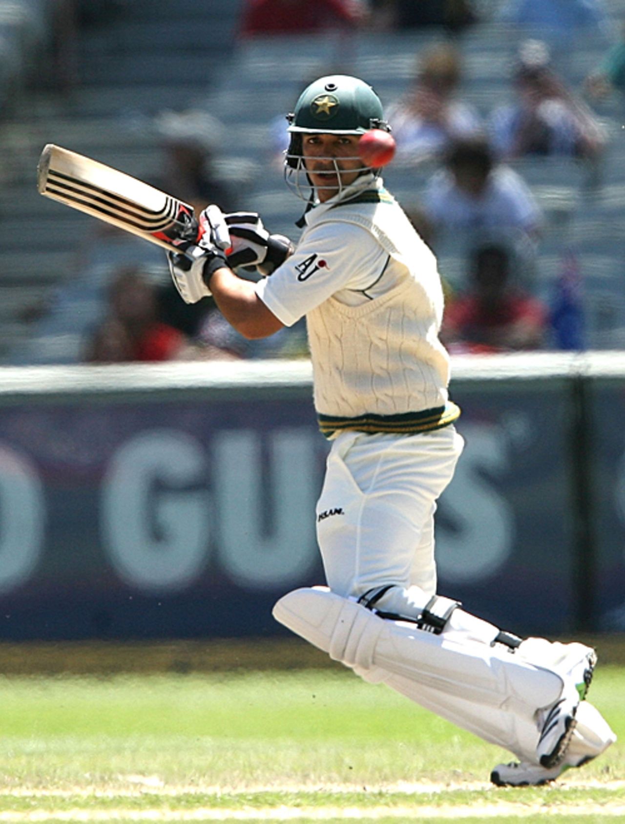 Salman Butt puts the ball away square, Australia v Pakistan, 1st Test, Melbourne, 4th day, December 29, 2009
