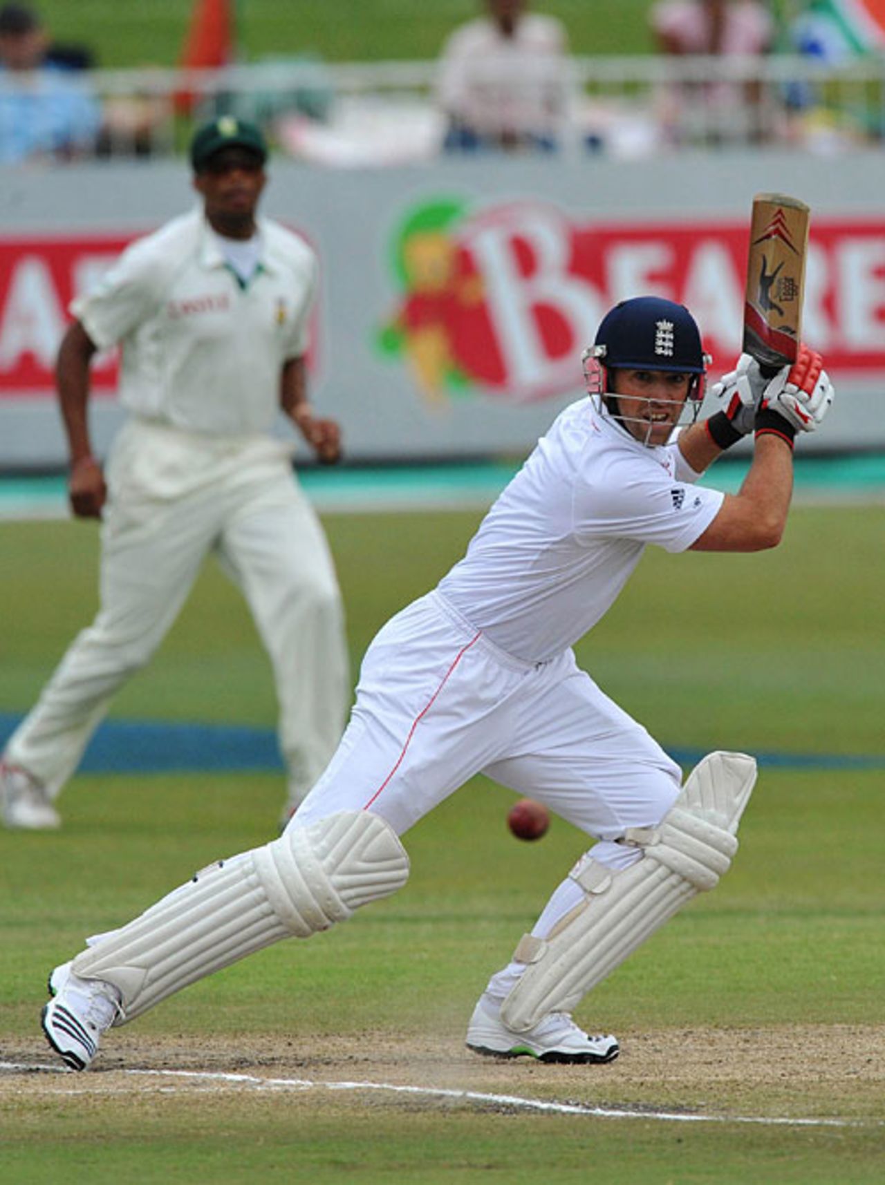 Matt Prior unfurled a number of handsome off-side strokes on his way to an 81-ball 60, South Africa v England, 2nd Test, Durban, December 29, 2009