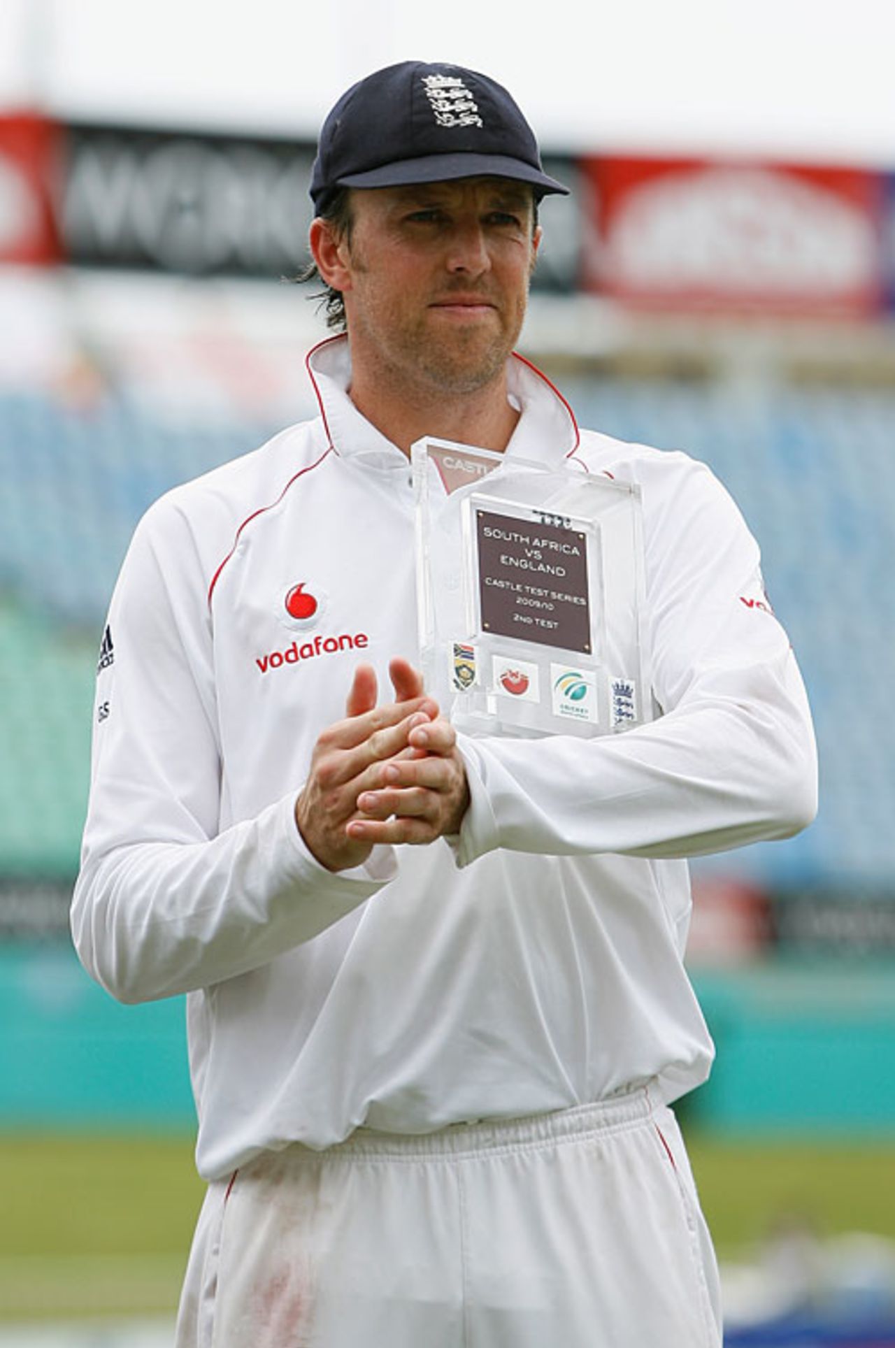 Graeme Swann collected his second successive man-of-the-match award as he helped England to victory, South Africa v England, 2nd Test, Durban, December 30, 2009 