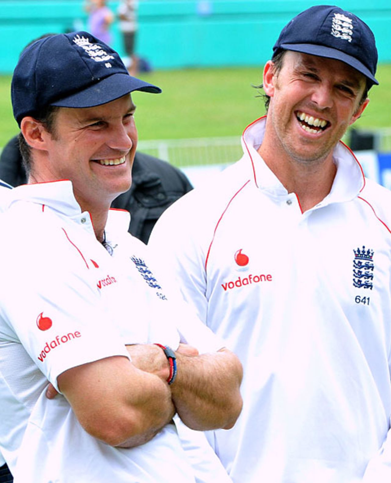 Graeme Swann and Andrew Strauss are all smiles as England ended 2009 in style, South Africa v England, 2nd Test, Durban, December 30, 2009 