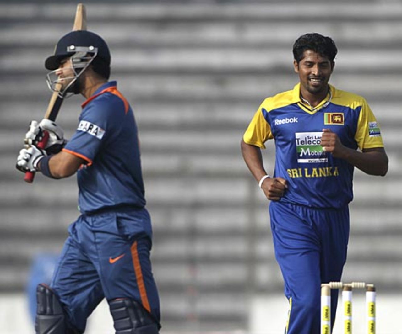 Chanaka Welegedara dismissed Virat Kohli, India v Sri Lanka, Tri-series, 2nd ODI, Mirpur, January 5, 2010