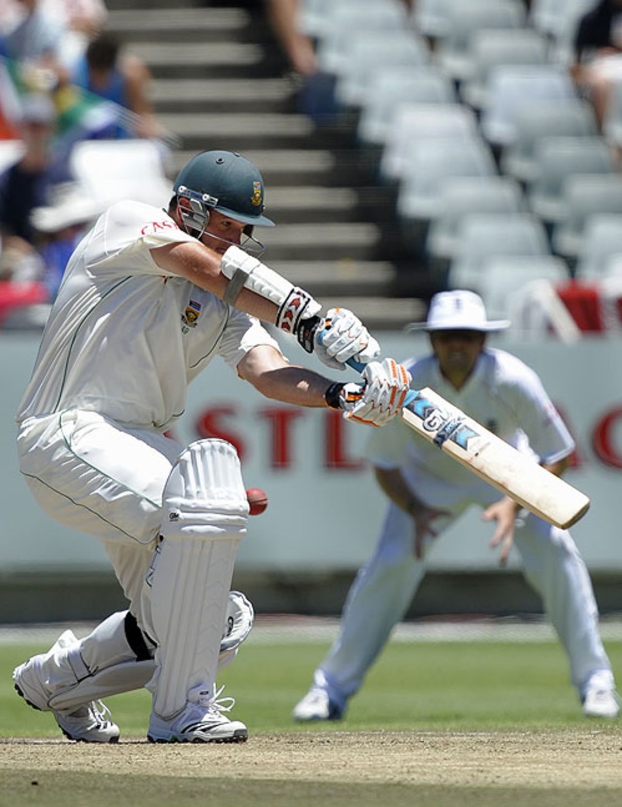 Graeme Smith drives through the covers, South Africa v England, 3rd Test, Cape Town, January 5, 2010