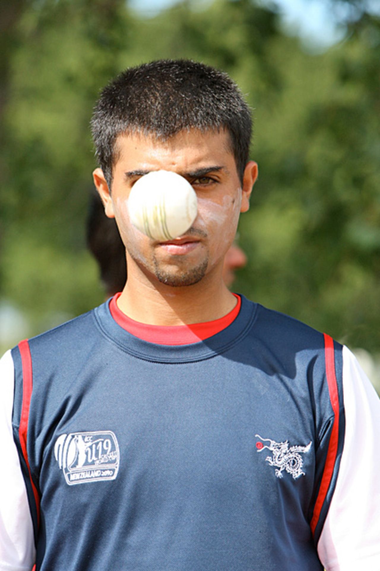 Hong Kong Under-19's Niaz Ali keeps his eye on the ball