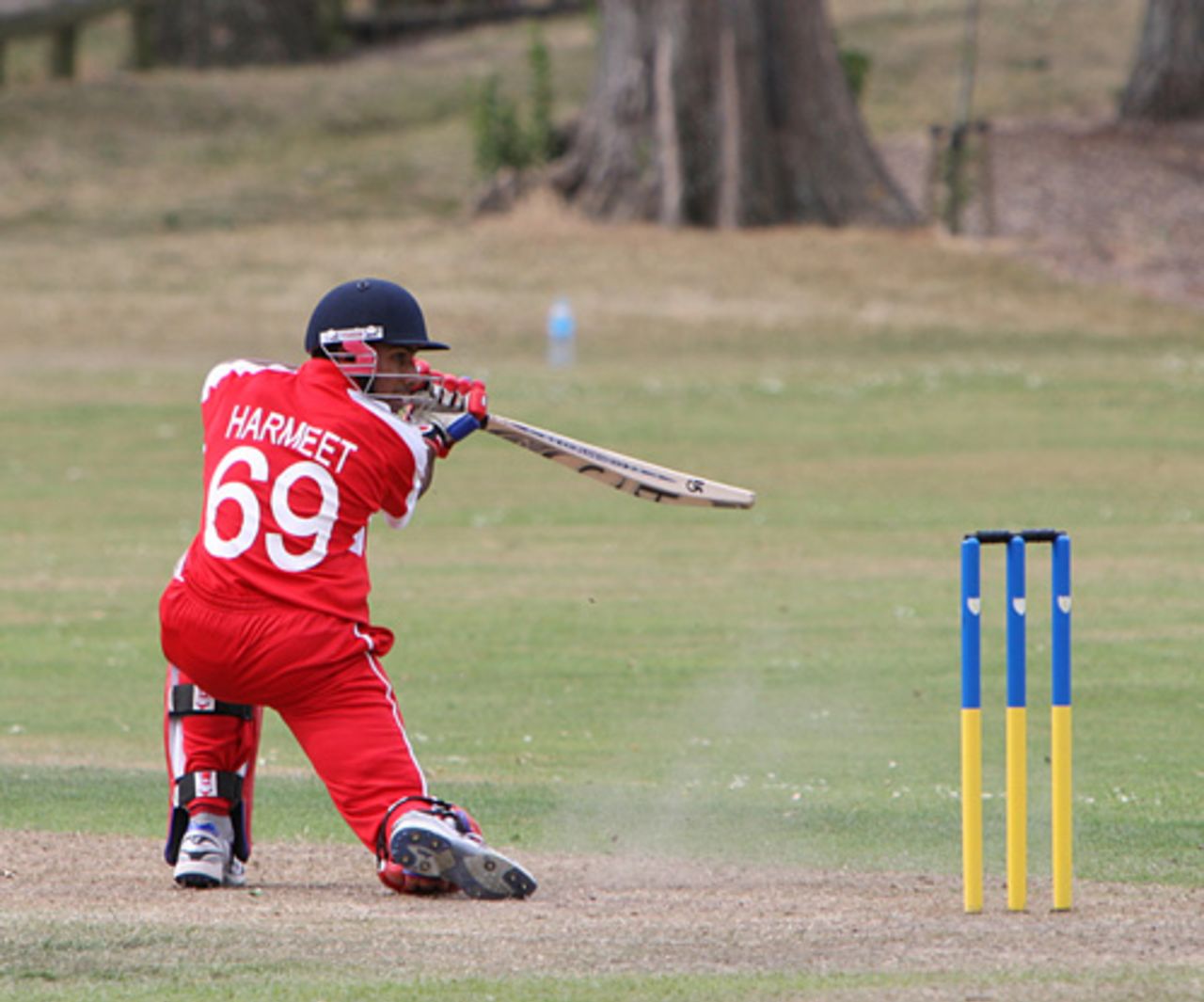Hong Kong Under-19's Harmeet Singh scored 51 on debut against Canterbury Under-19 in an ICC Under-19 Cricket World Cup 2010 warm-up match at Burwood Park, Christchurch