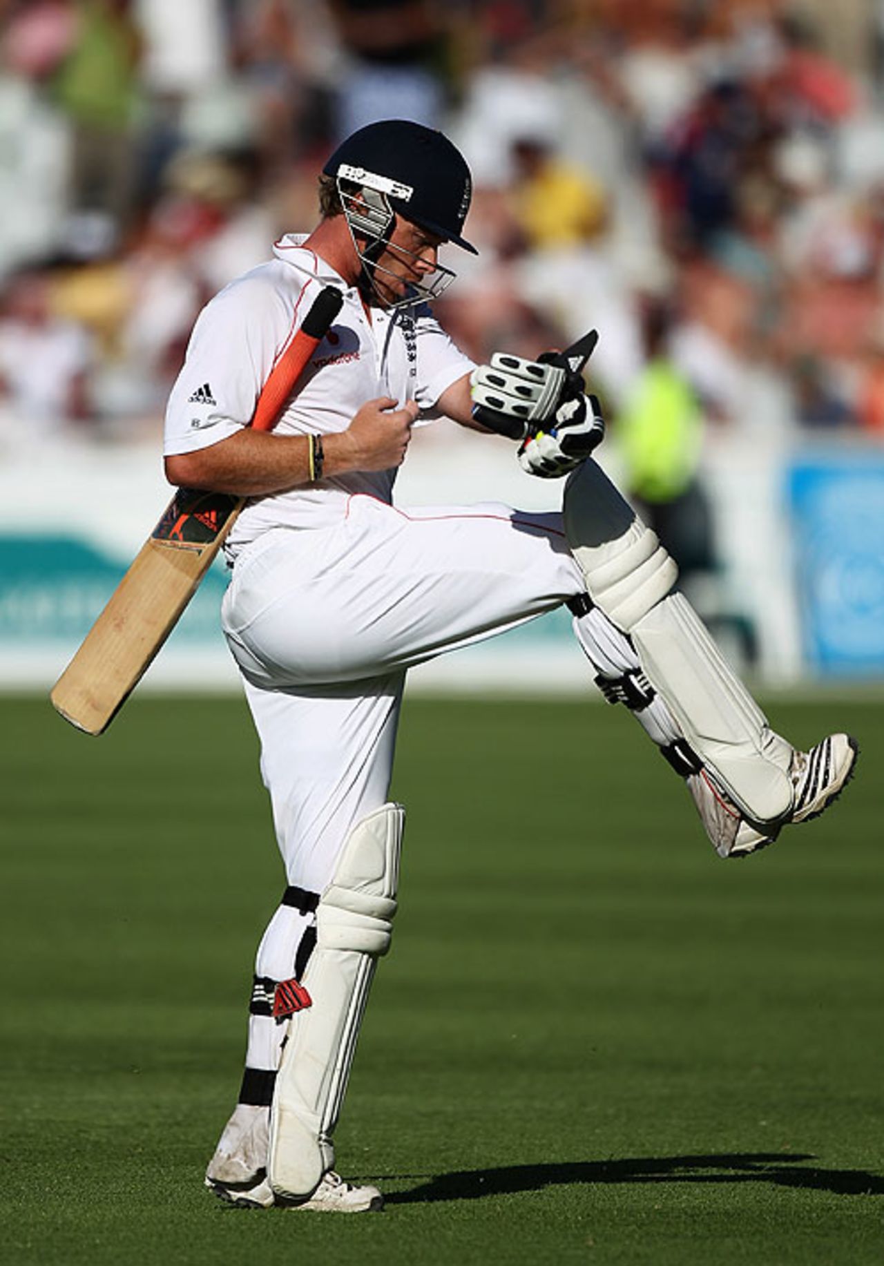 Ian Bell kicks his bat in frustration after falling for 78, England v South Africa, 3rd Test, Cape Town, January 7, 2010