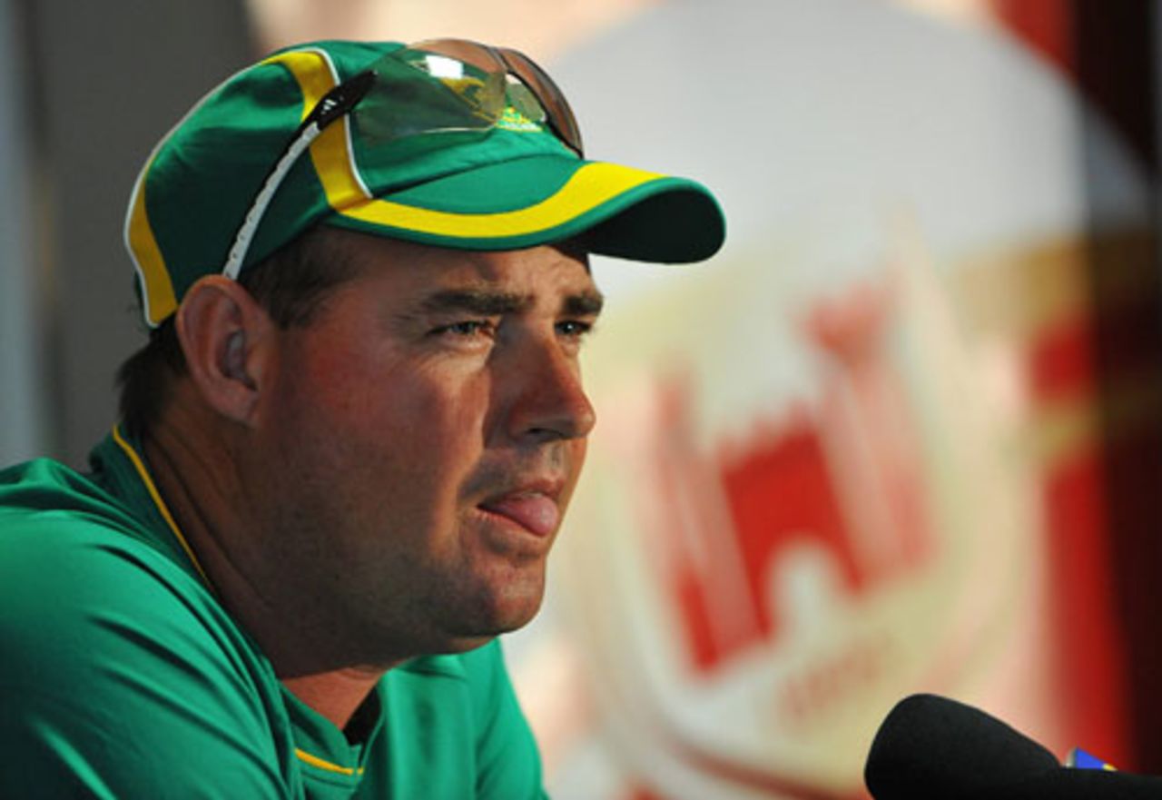 Mickey Arthur in pensive mood during a press conference at the Wanderers, England tour of South Africa, 11 January, 2010