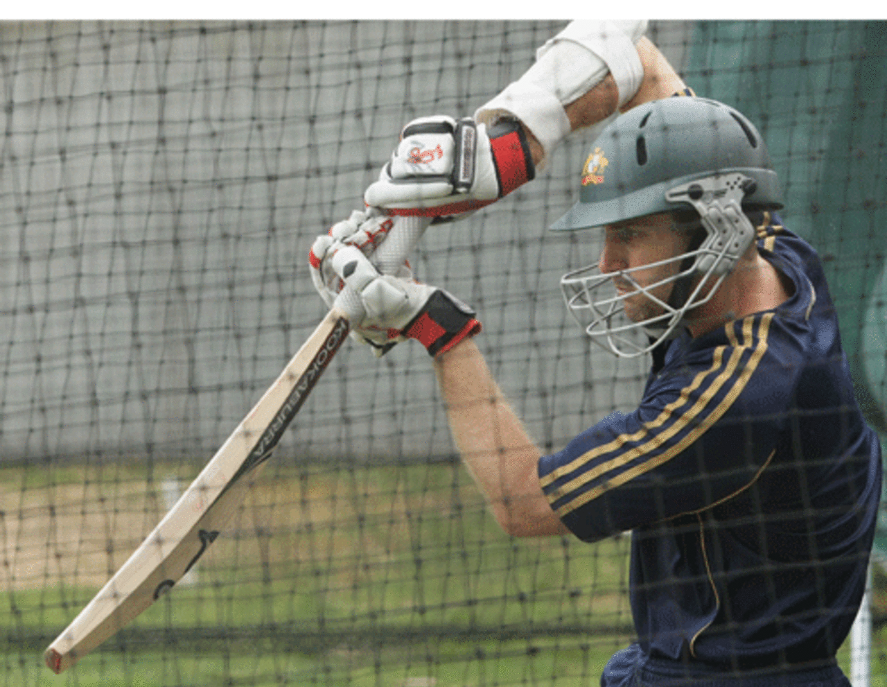 Simon Katich shows he is over his elbow problem, Hobart, January 13, 2010