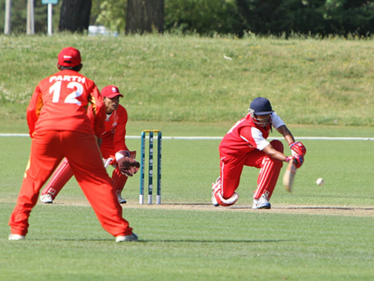 Ashish Gadhia sweeps against Canada U19