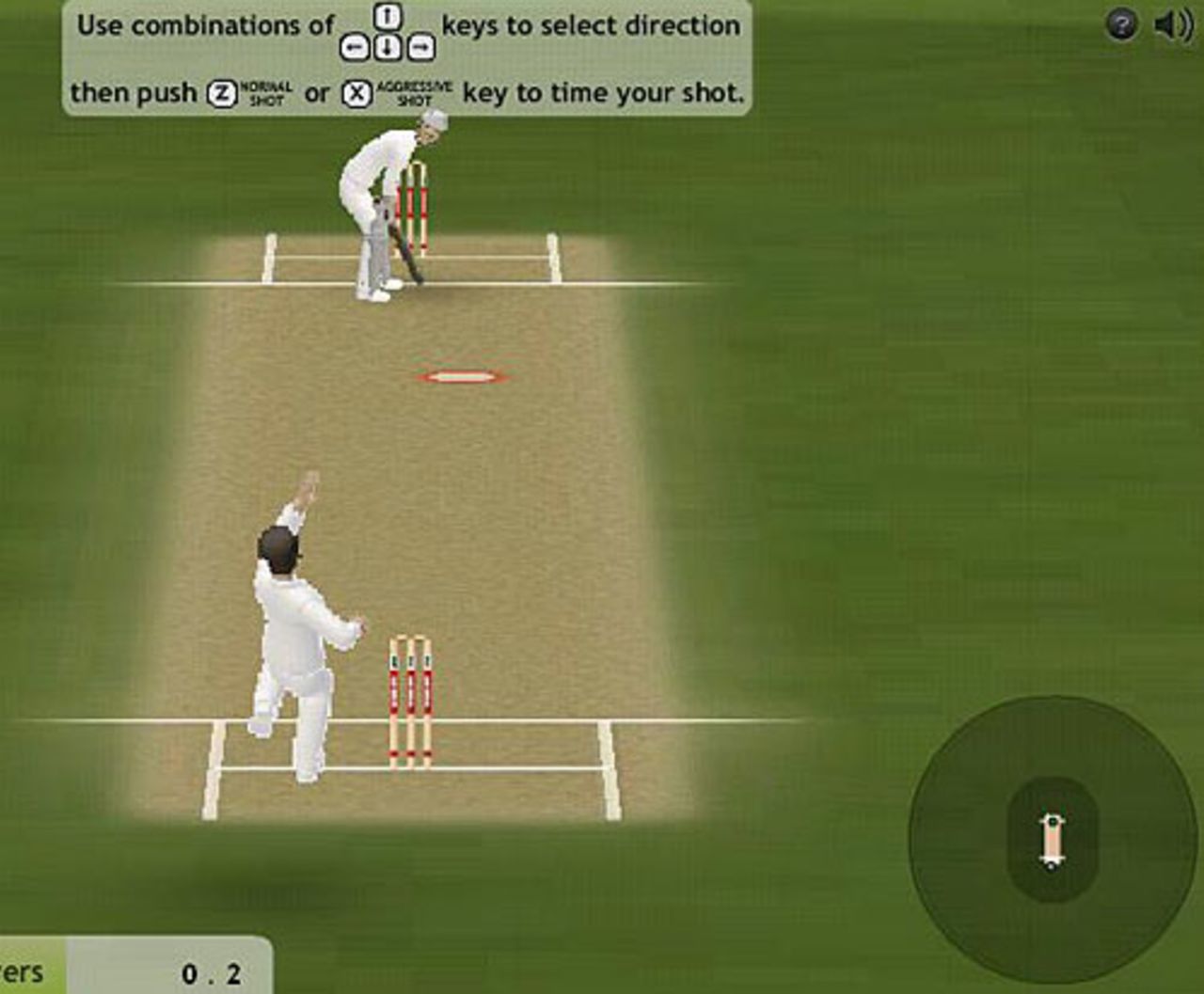 Practice game on <i>Howzat</i> multiplayer cricket game