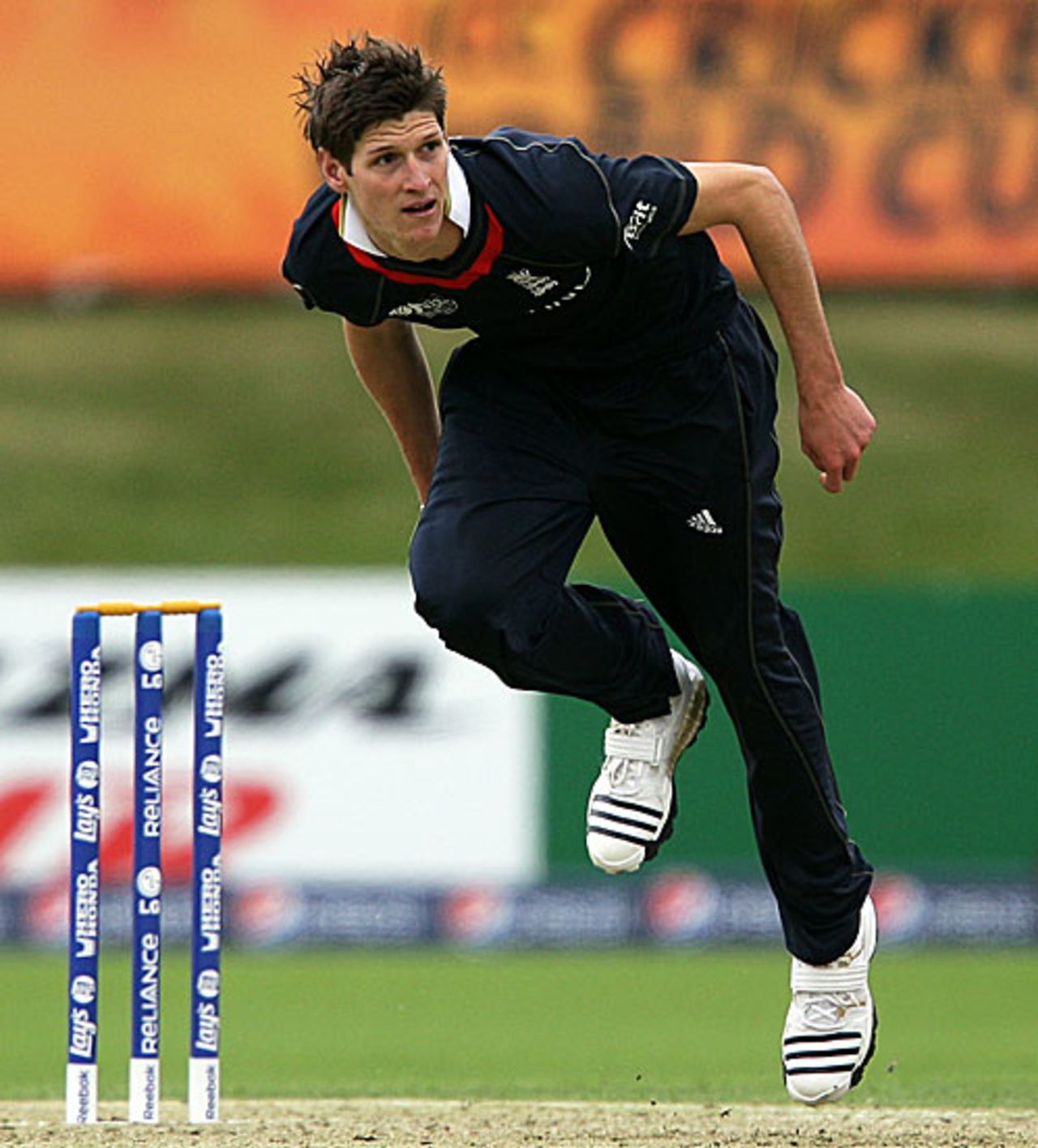 England's David Payne took 3 for 24, England Under-19, v Hong Kong Under-19, Group A, ICC Under-19 World Cup, 8th match, Lincoln, January 16, 2010