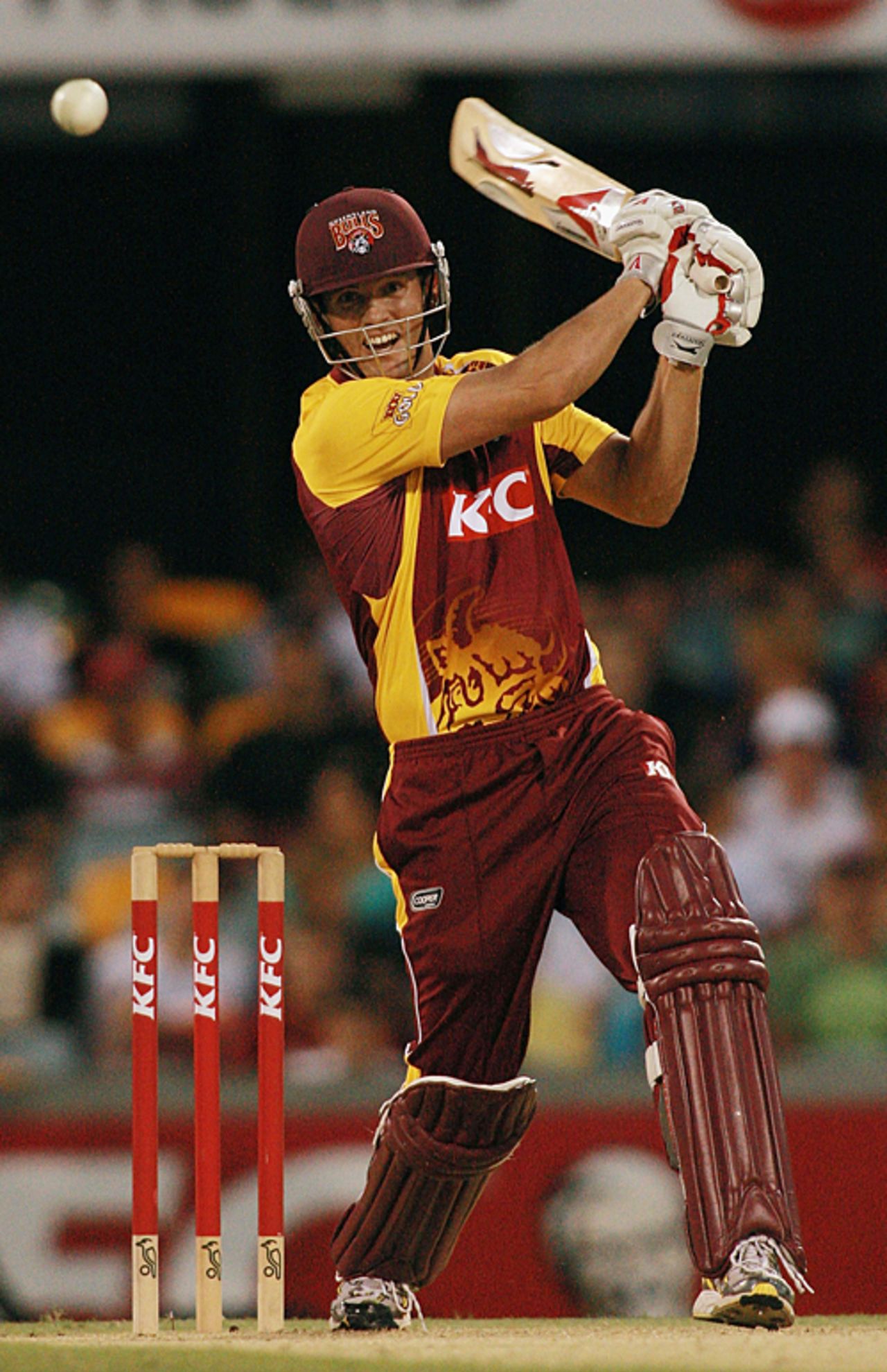 Chris Simpson during his belligerent innings, Queensland v Western Australia, Twenty20 Big Bash, Brisbane, January 16, 2010