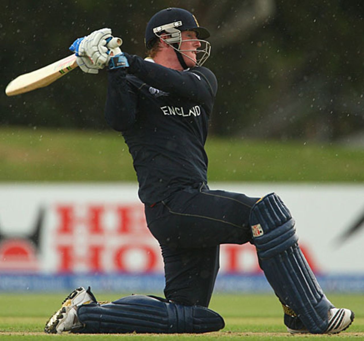 Ben Stokes goes big during his century, England Under-19s v India Under-19s, 24th Match, Group A, ICC Under-19 World Cup, Lincoln, January 21, 2010