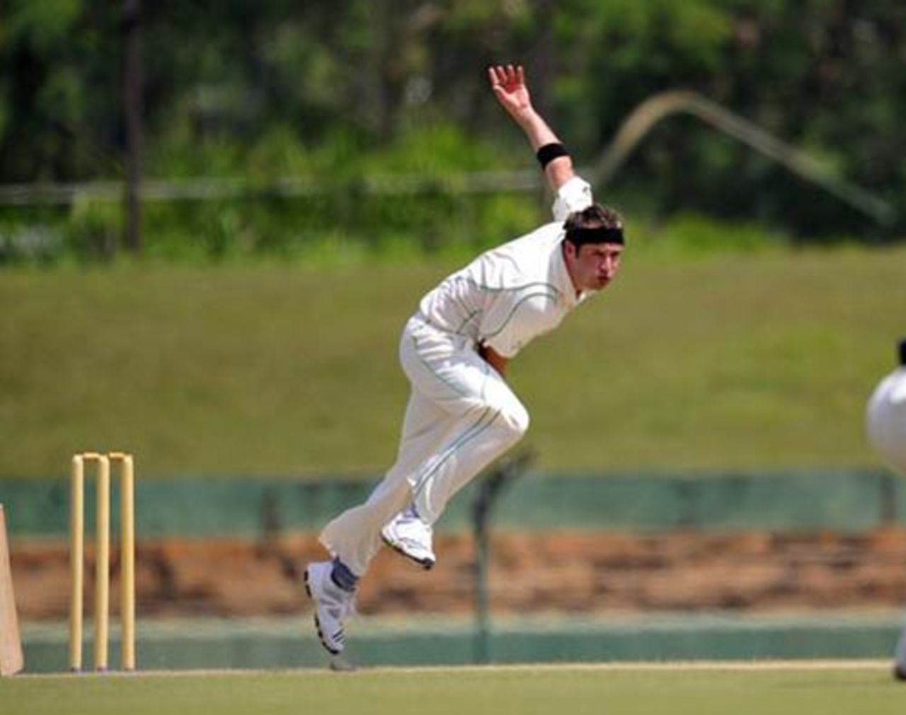 Peter Connell bowls, Afghanistan v Ireland, ICC Intercontinental Cup, Dambulla, 1st day, January 22, 2010