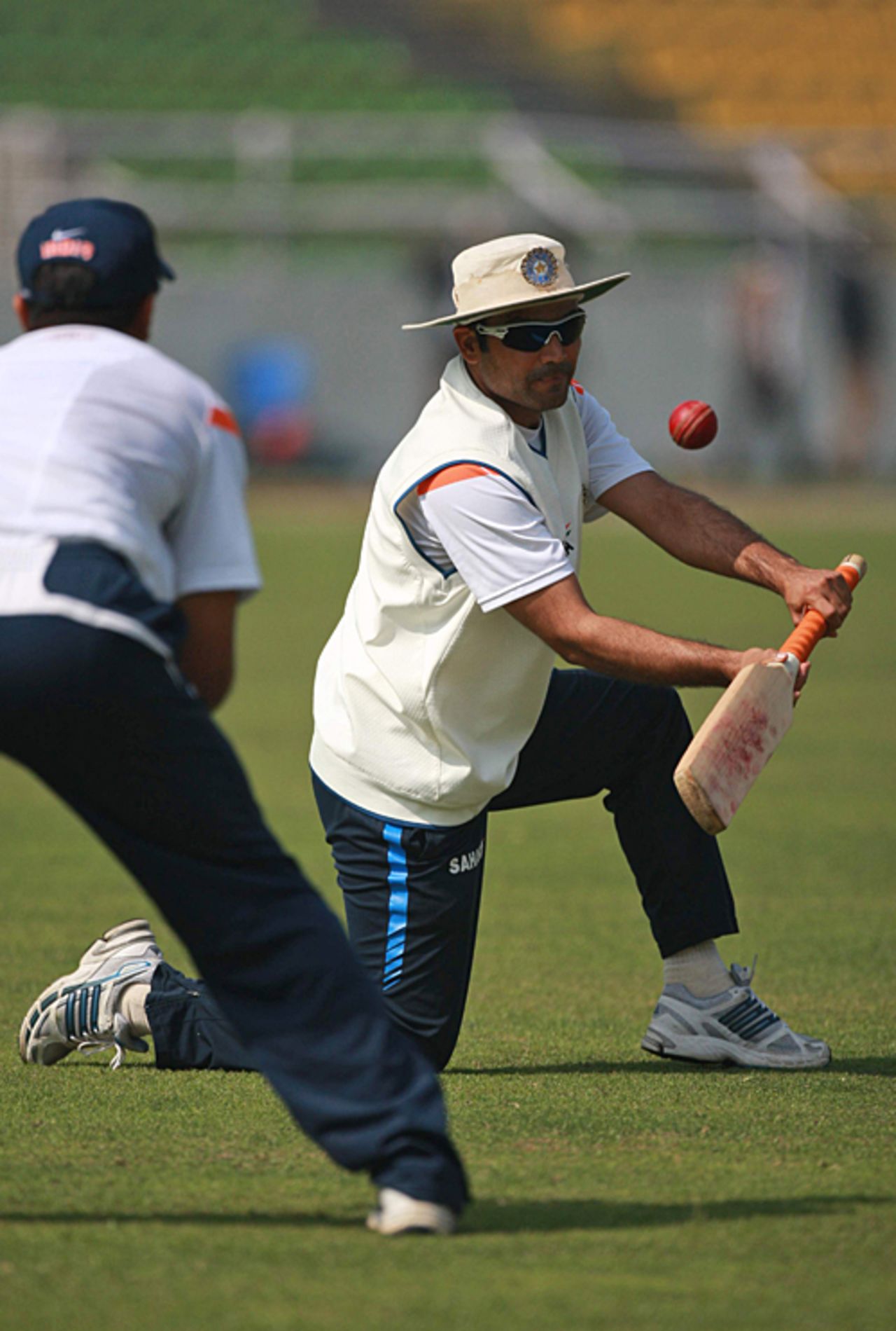 Virender Sehwag offers slip catching during India's training session, Mirpur, January 23, 2010