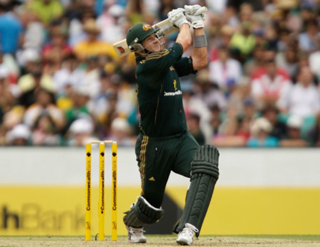 Shane Watson pulls during his brutal display, Australia v Pakistan, 2nd ODI, Sydney, January 24, 2010