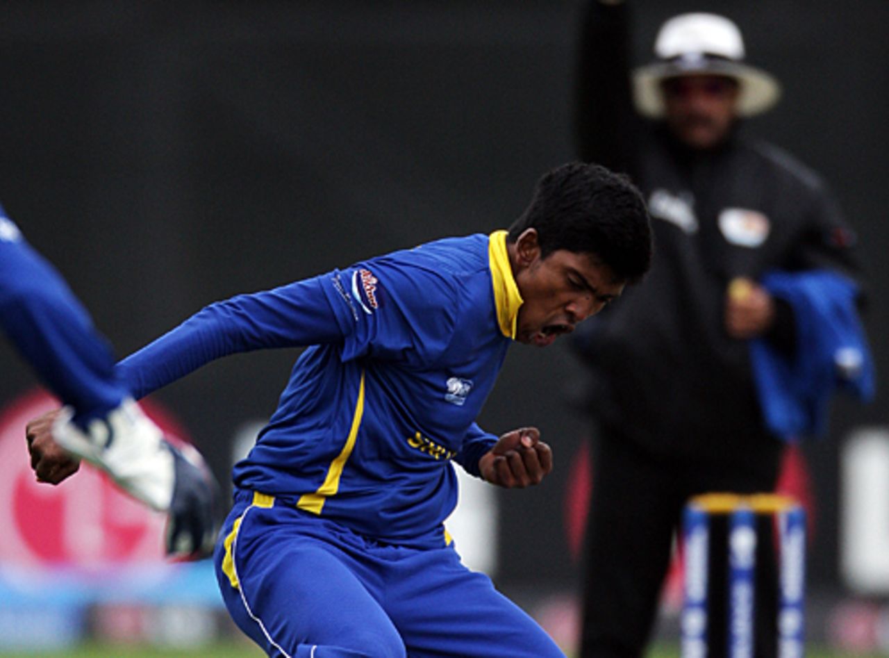 Charith Jayampathi wrecked South Africa, South Africa Under-19s v Sri Lanka Under-19s, 2nd Quarter-Final, ICC Under-19 World Cup, Lincoln, January 24, 2010