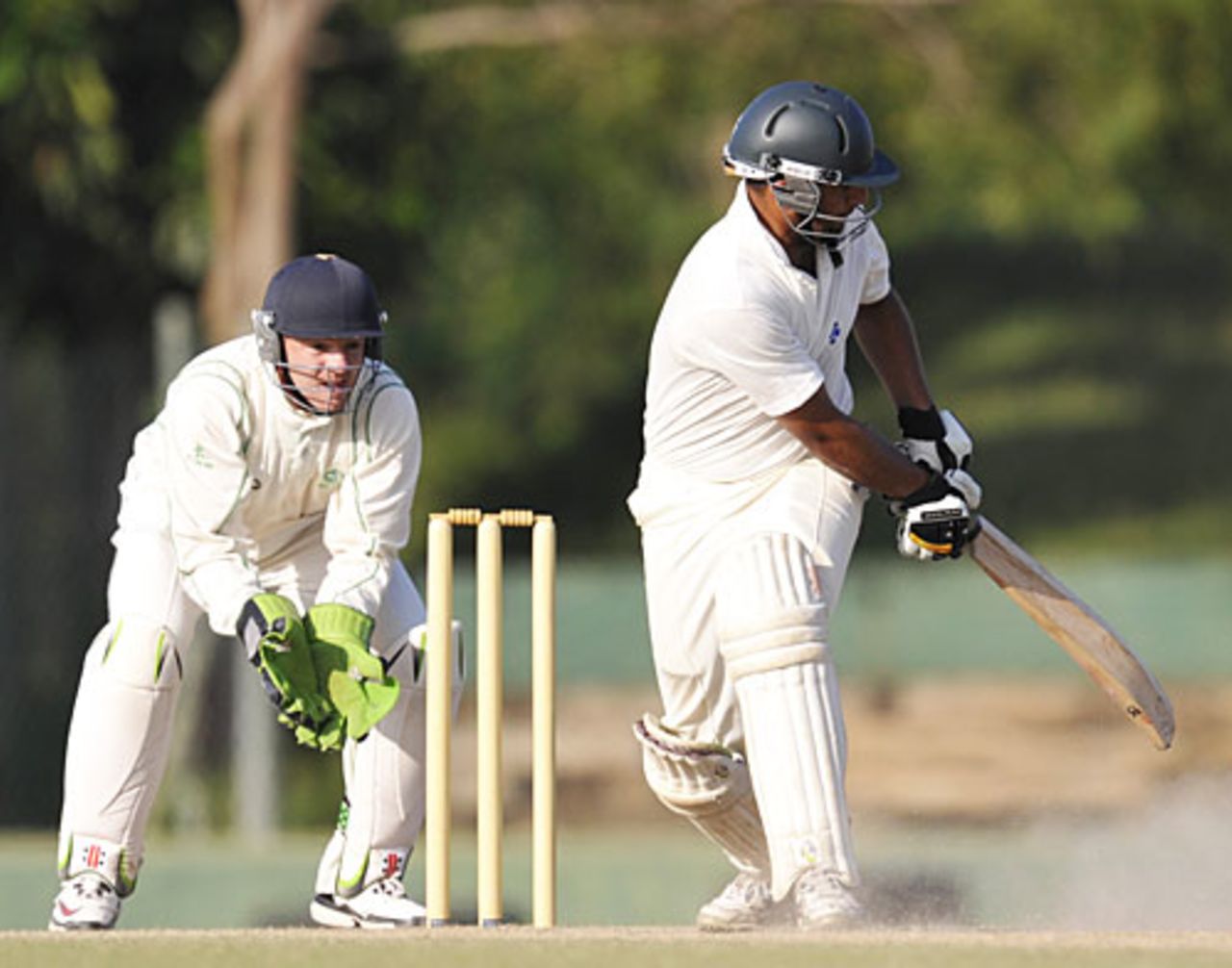Noor Ali paddles to good effect, Afghanistan v Ireland, ICC Intercontinental Cup, Dambulla, 4th day, January 24, 2010
