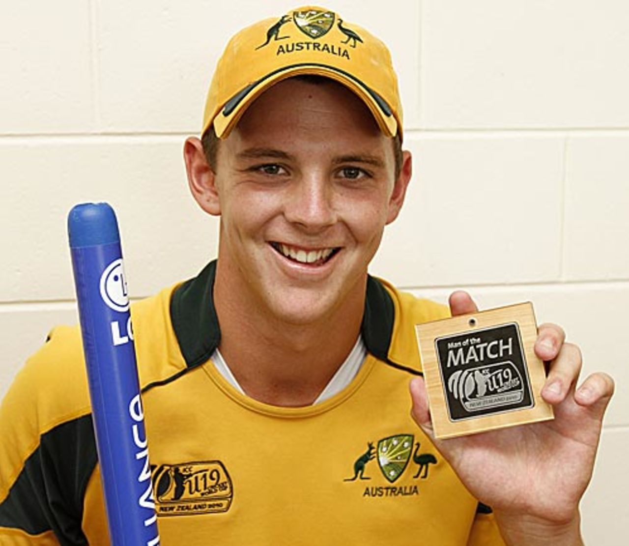 Josh Hazlewood was named Man of the Match for his four-wicket haul, Australia v Pakistan, Under-19 World Cup final, Lincoln, January 30, 2010