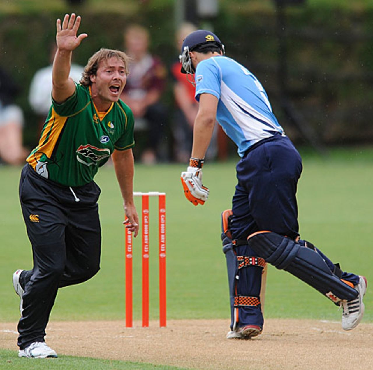Graham Napier appeals for a wicket, Central Districts v Auckland, HRV Cup final, New Plymouth, January 31, 2009