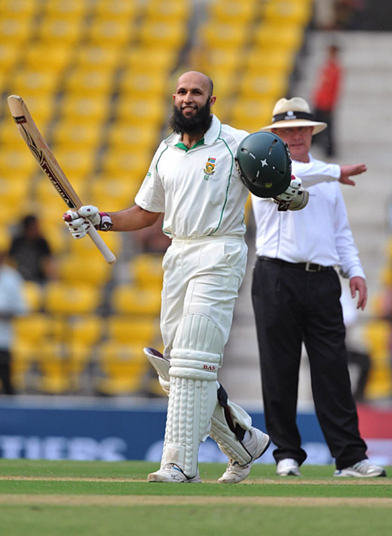 A moment to savour for Hashim Amla, India v South Africa, 1st Test, Nagpur, 1st day, February 6, 2010
