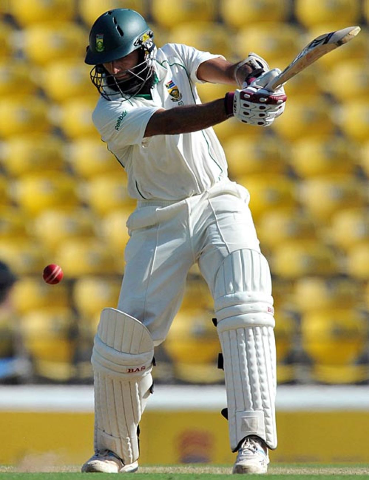 Hashim Amla cuts off the back foot, India v South Africa, 1st Test, Nagpur, 2nd day, February 7, 2010