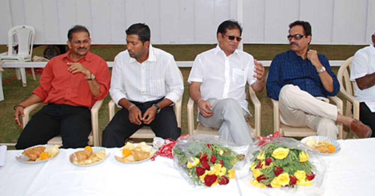 Lalchand Rajput, Wasim Jaffer, Karsan Ghavri and Dilip Vengsarkar at an MCA ceremony, Mumbai, February 8, 2010