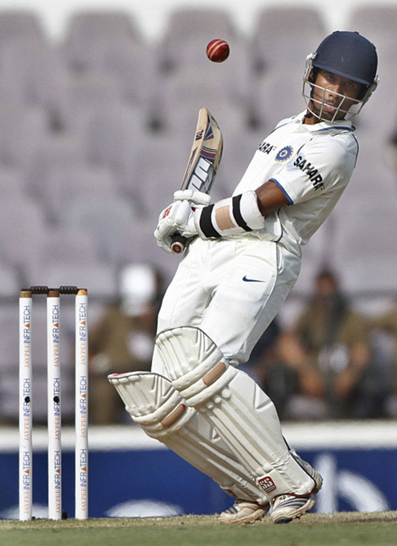 Intense concentration from Wriddhiman Saha, India v South Africa, 1st Test, Nagpur, 4th day, February 9, 2010