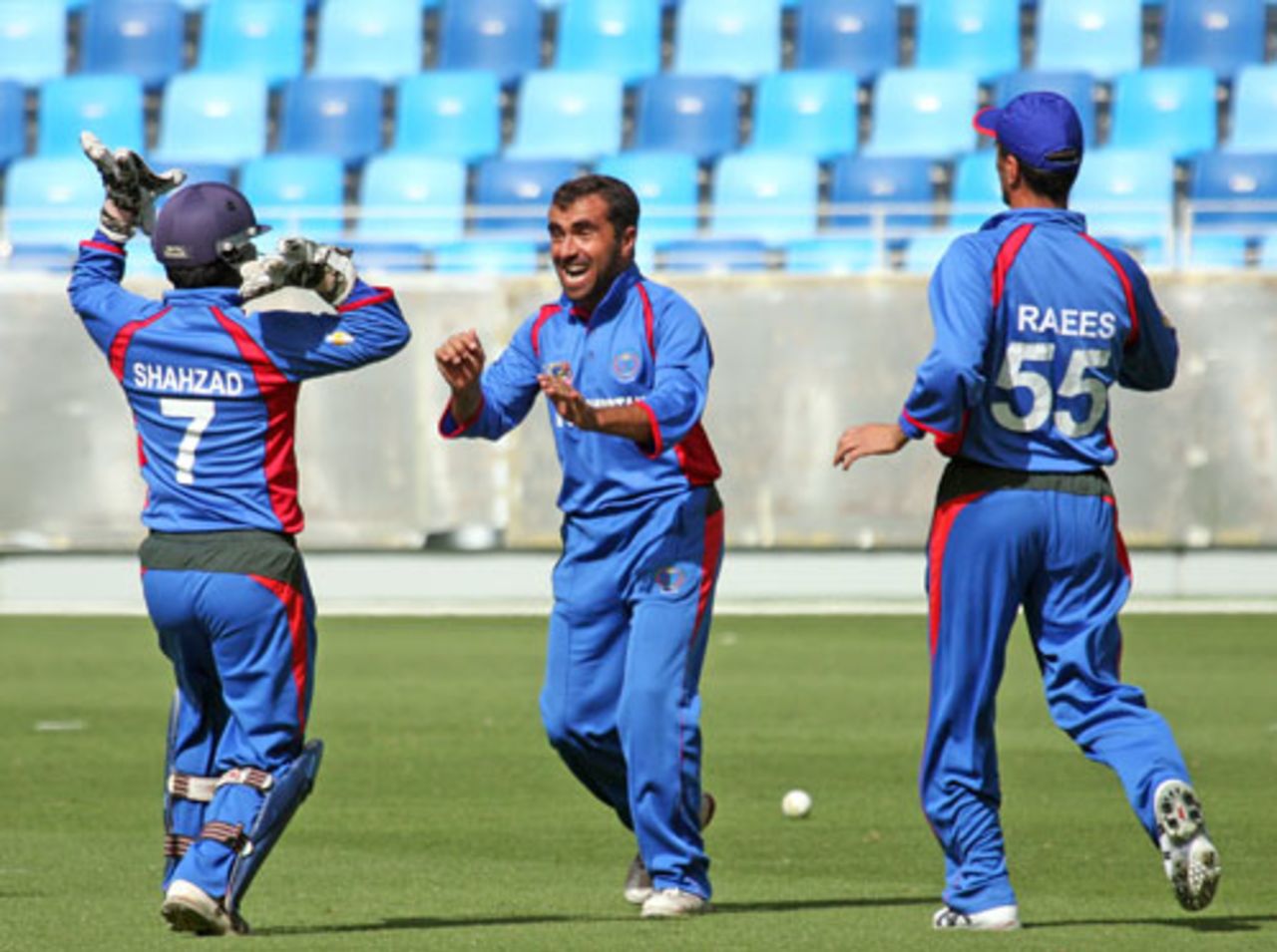 Karim Sadiq shows his delight as he celebrates a wicket, Afghanistan v Ireland, ICC World Twenty20 Qualifiers, February 9, 2010