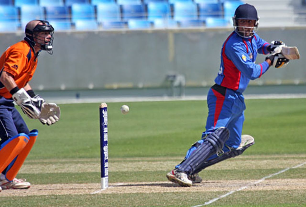 Noor Ali was one of  six Afghan batsmen to make double figures but fall for less than 20, Afghanistan v Netherlands, ICC World Twenty20 Qualifiers, Dubai, February 12, 2010