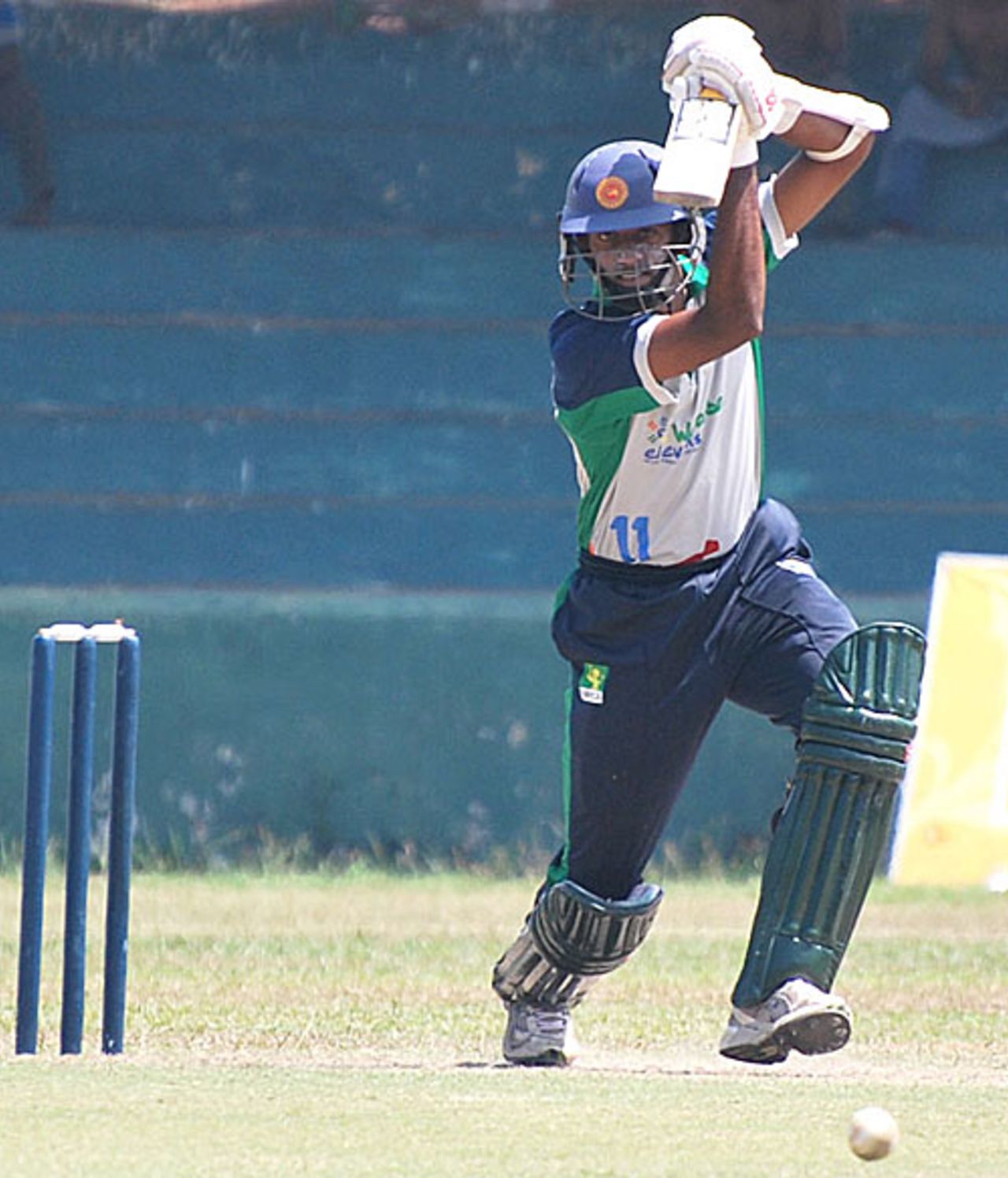 Farveez Maharoof punches through the covers during his 53, Basnahira North v Wayamba, SLC Inter-Provincial Limited Over Tournament, Moratuwa, February 14, 2010 