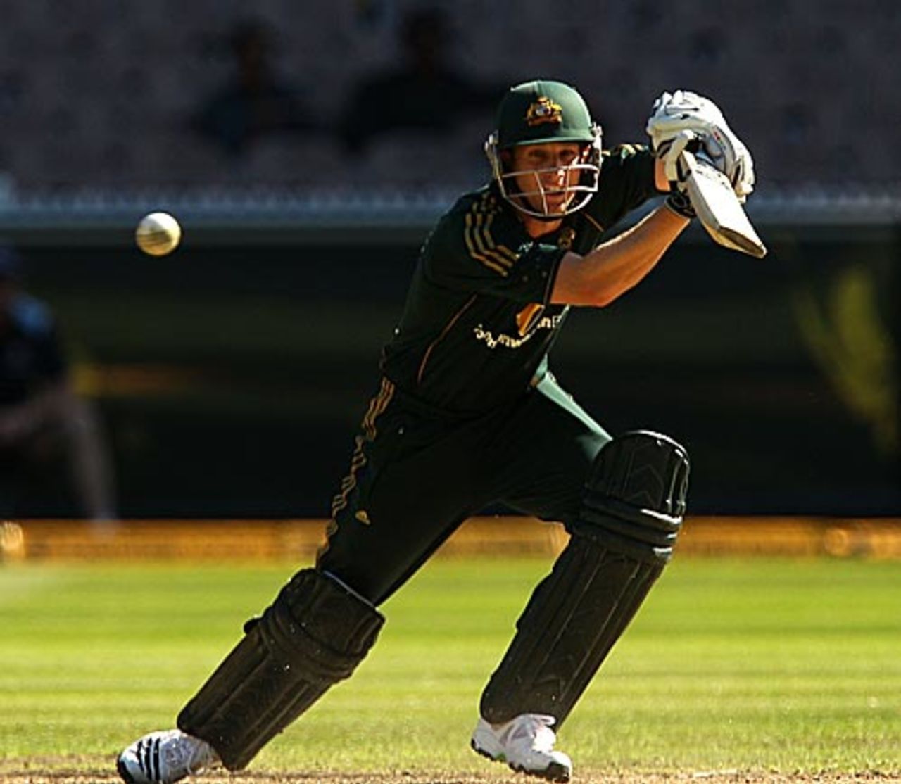 Adam Voges crunches one through the off side, Australia v West Indies, 5th ODI, Melbourne, 19 February, 2010