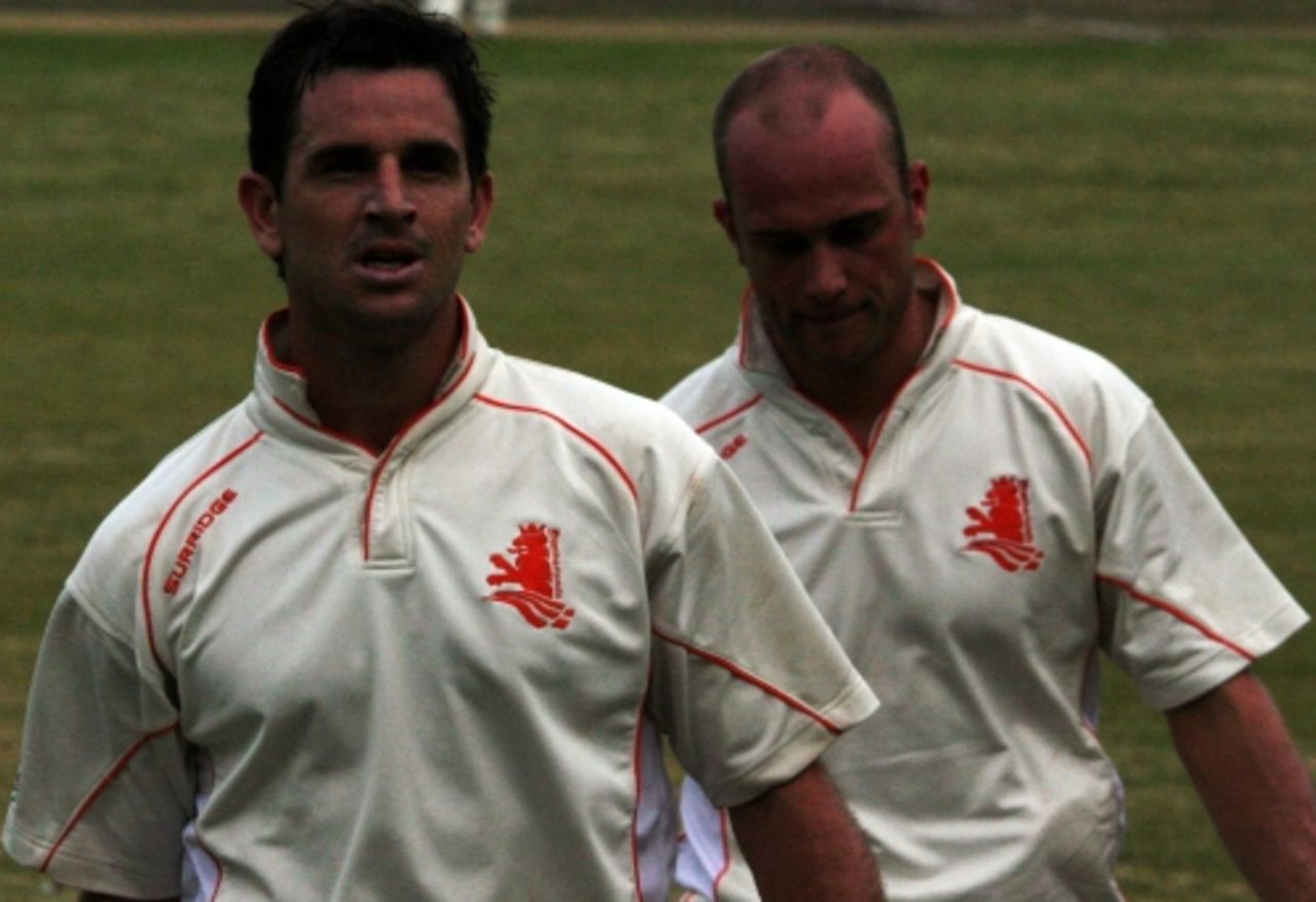 Ryan Ten Doeschate and Atse Buurman's unbeaten 83-run partnership guided Netherlands into a strong position at the end of the first day , Kenya v Netherlands, Intercontinental Cup, Nairobi, 1st day, February 20, 2010