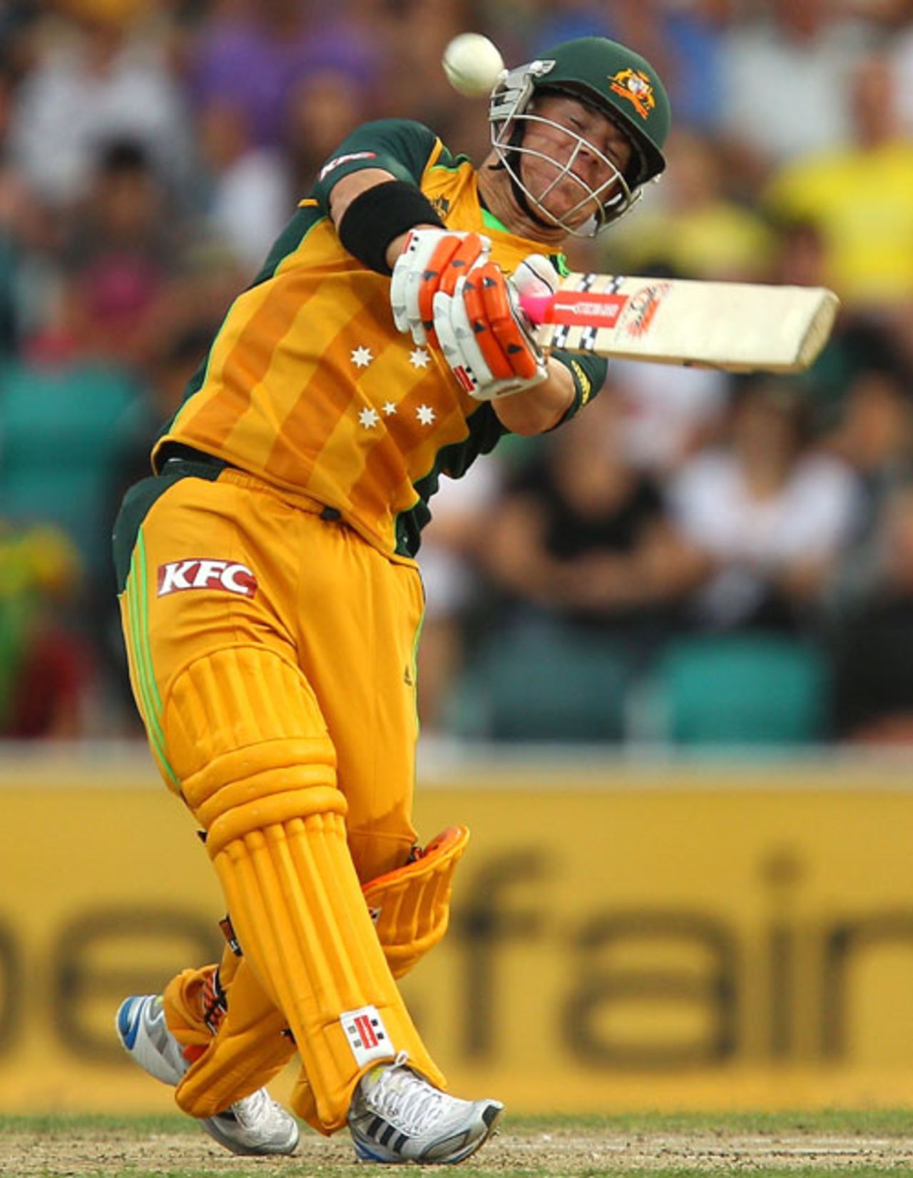 David Warner blasted 49 off 32 balls, Australia v West Indies, 1st T20, Hobart, 21 February, 2010