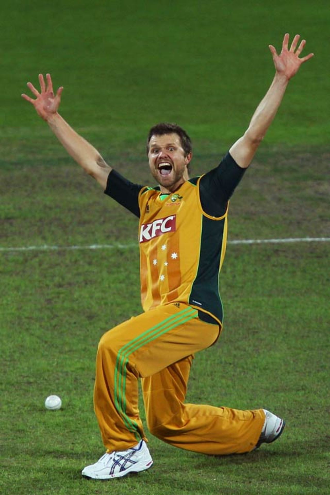 Dirk Nannes appeals, Australia v West Indies, 1st Twenty20, Hobart, February 21, 2010