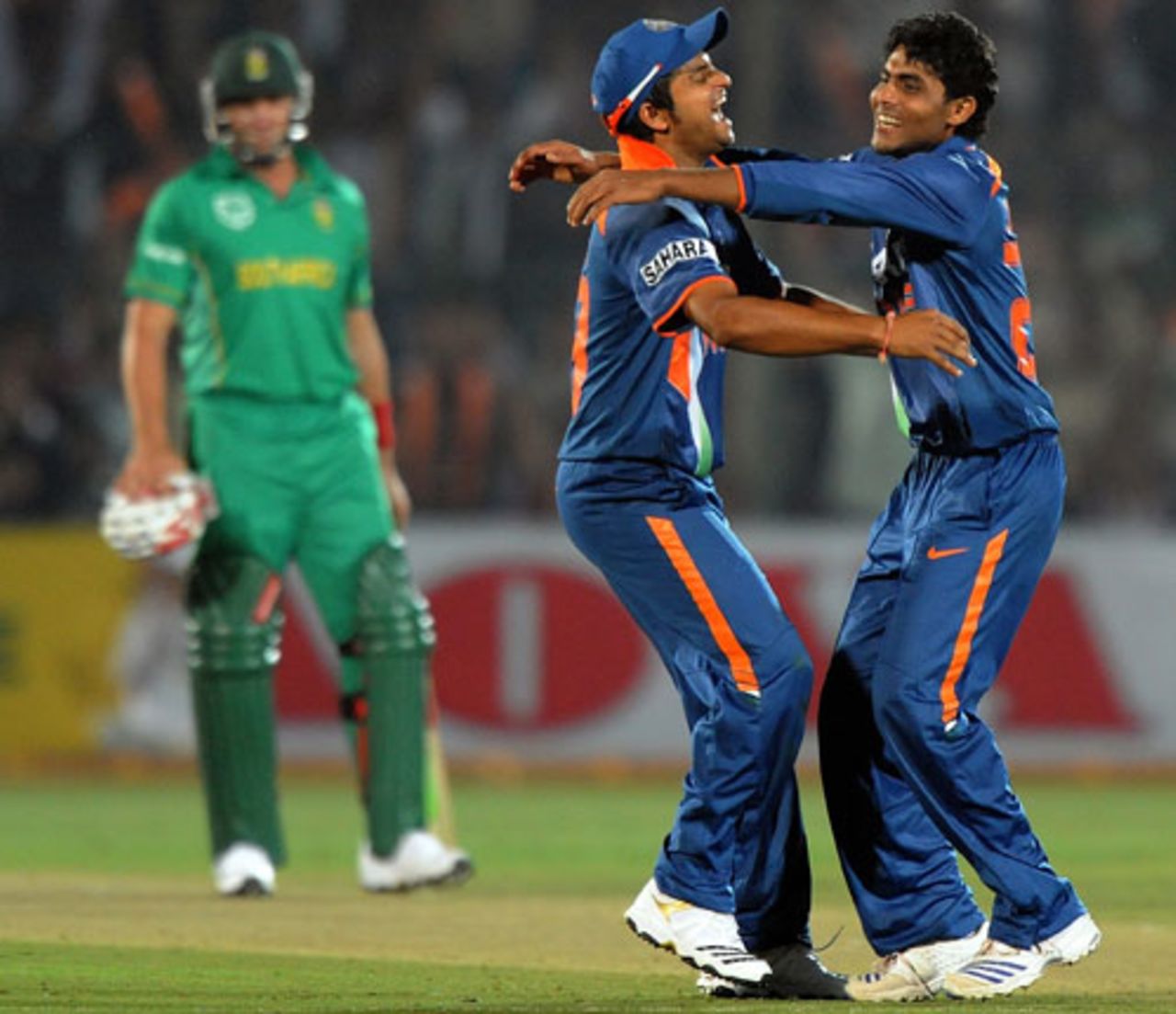 Ravindra Jadeja bowled a tight spell and picked two wickets, India v South Africa, 1st ODI, Jaipur, February 21, 2010