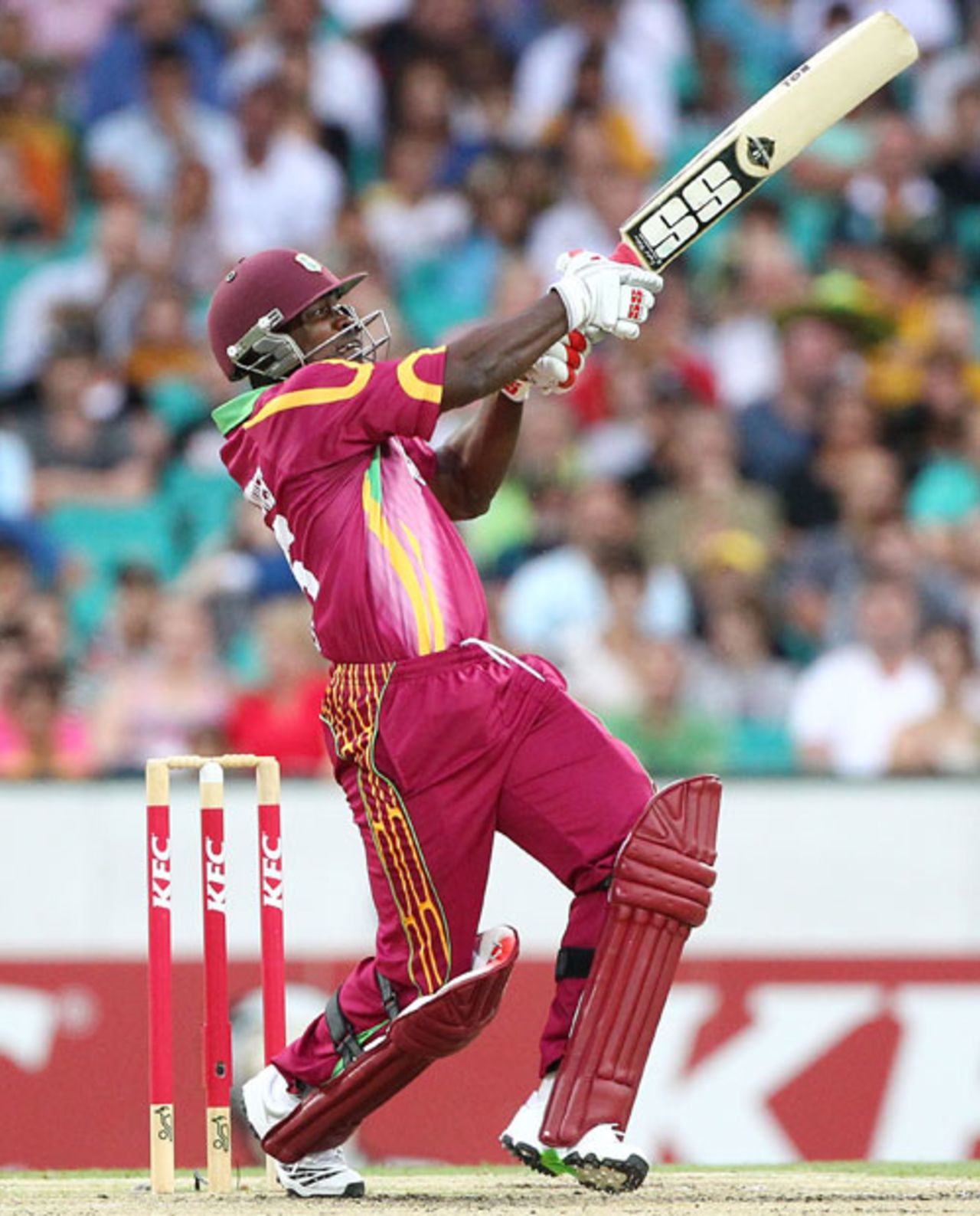 Travis Dowlin displayed some power during his 31, Australia v West Indies, 2nd T20, Sydney, February 23, 2010