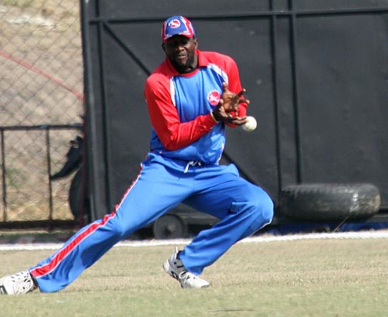 Lennox Cush drops Paras Khadka, Nepal v USA, ICC World Cricket League Division 5, February 26, 2010