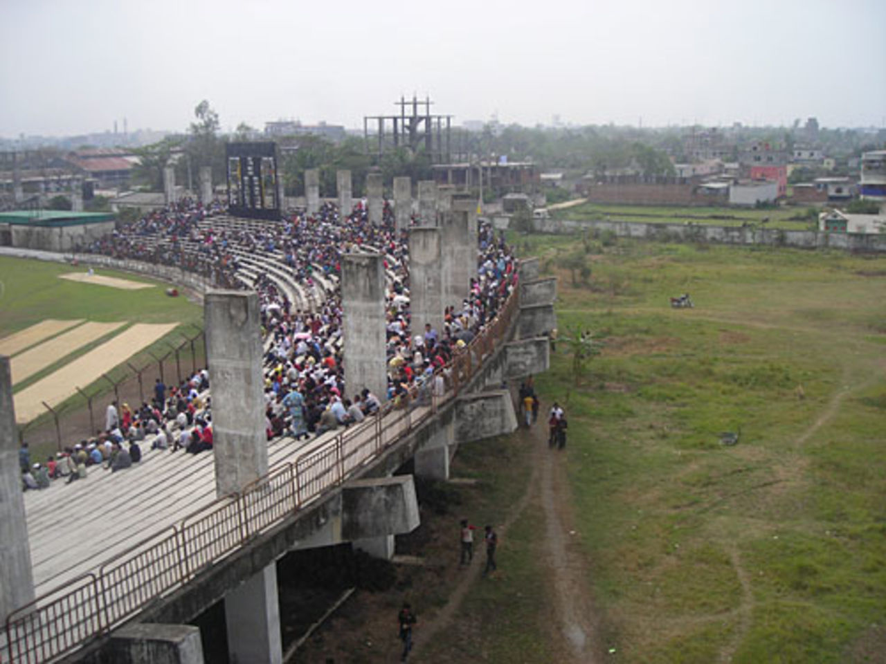 The Khan Shaheb Osman Ali Stadium in Fatullah is accessible only by dirt track, Bangladesh, February 26, 2010