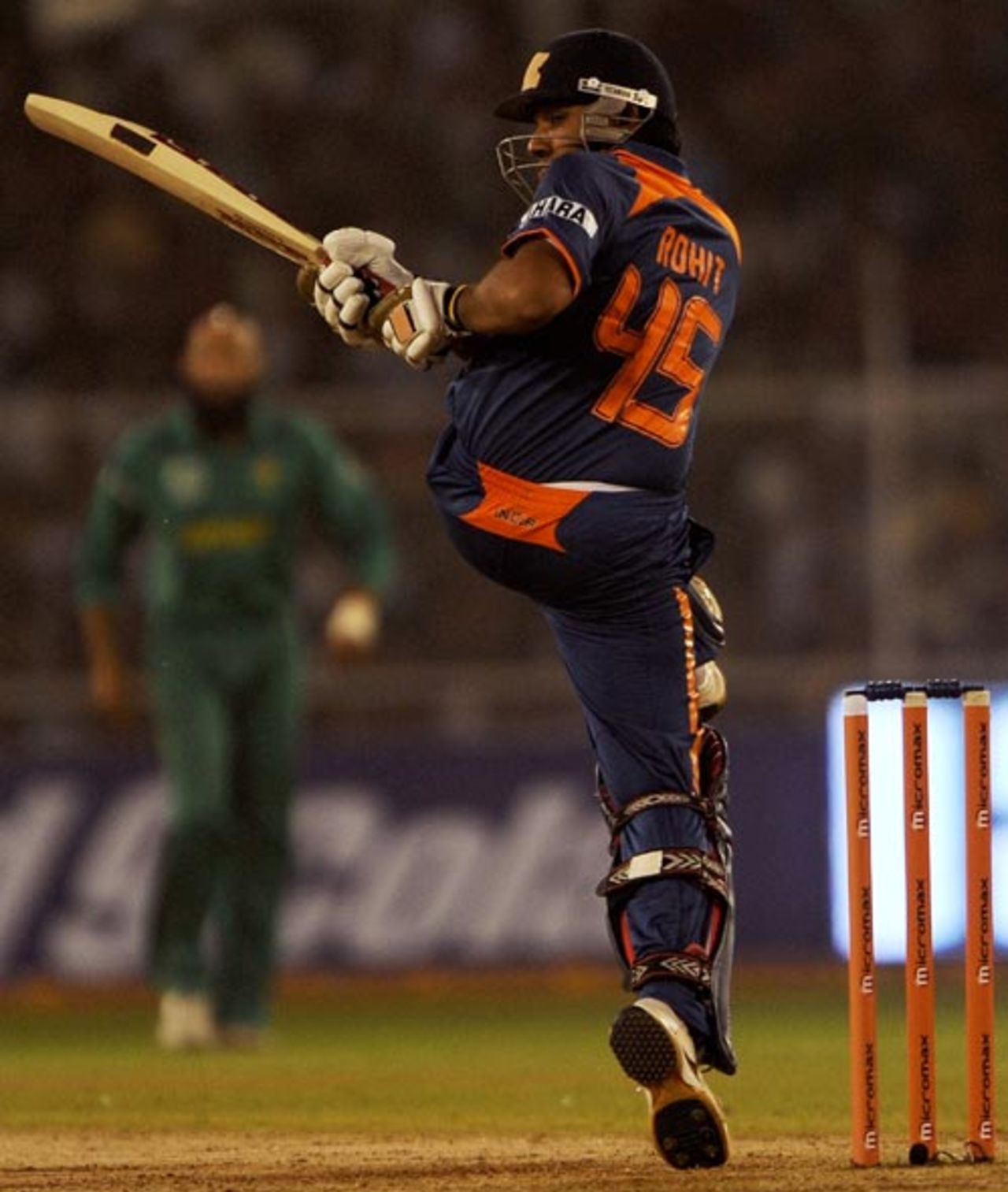 Rohit Sharma slaps the ball to the leg side, India v South Africa, 3rd ODI, Ahmedabad, February 27, 2010