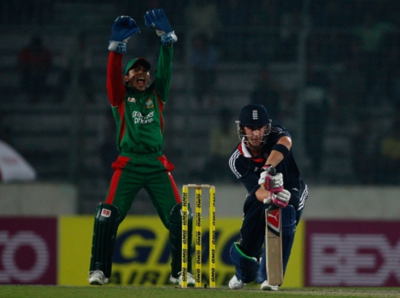 Craig Kieswetter survived a huge appeal for lbw in Shakib al Hasan's first over, Bangladesh v England, 1st ODI, Mirpur, February 28, 2010