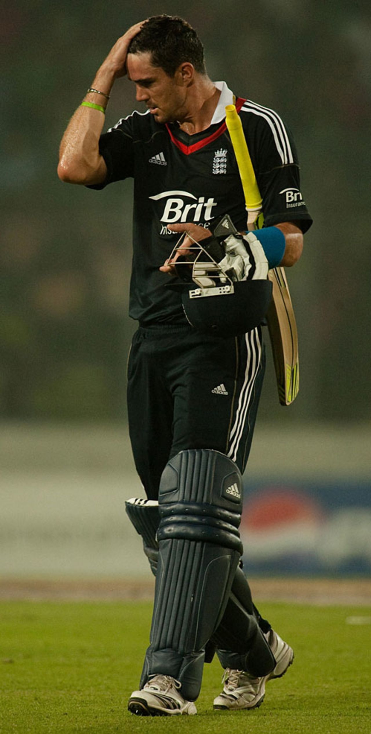 Kevin Pietersen was again left in rueful mood after struggling, Bangladesh v England, 2nd ODI, Dhaka, March 2, 2010