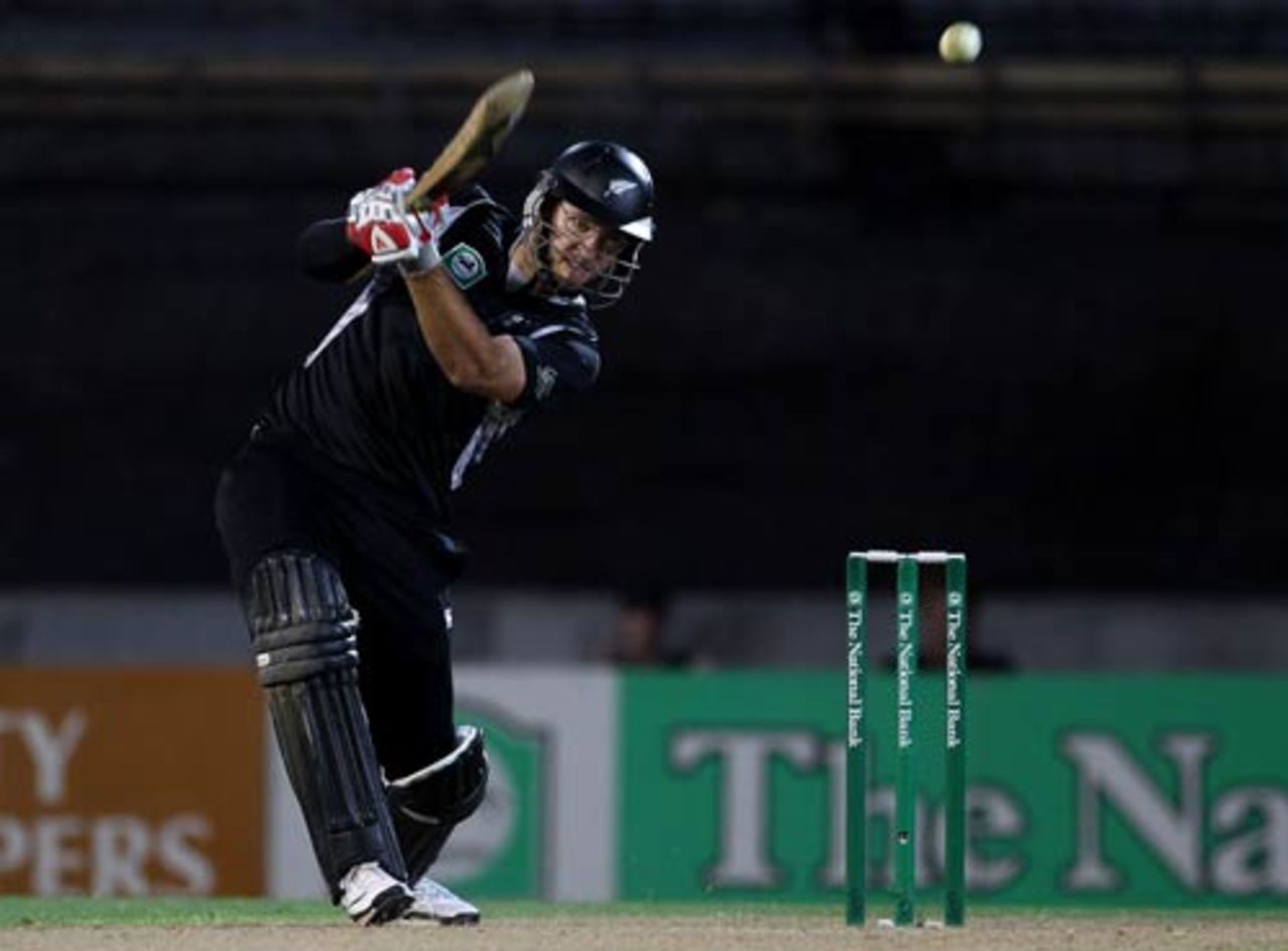 Daniel Vettori drives through the off side, New Zealand v Australia, 2nd ODI, Auckland, March 6, 2010